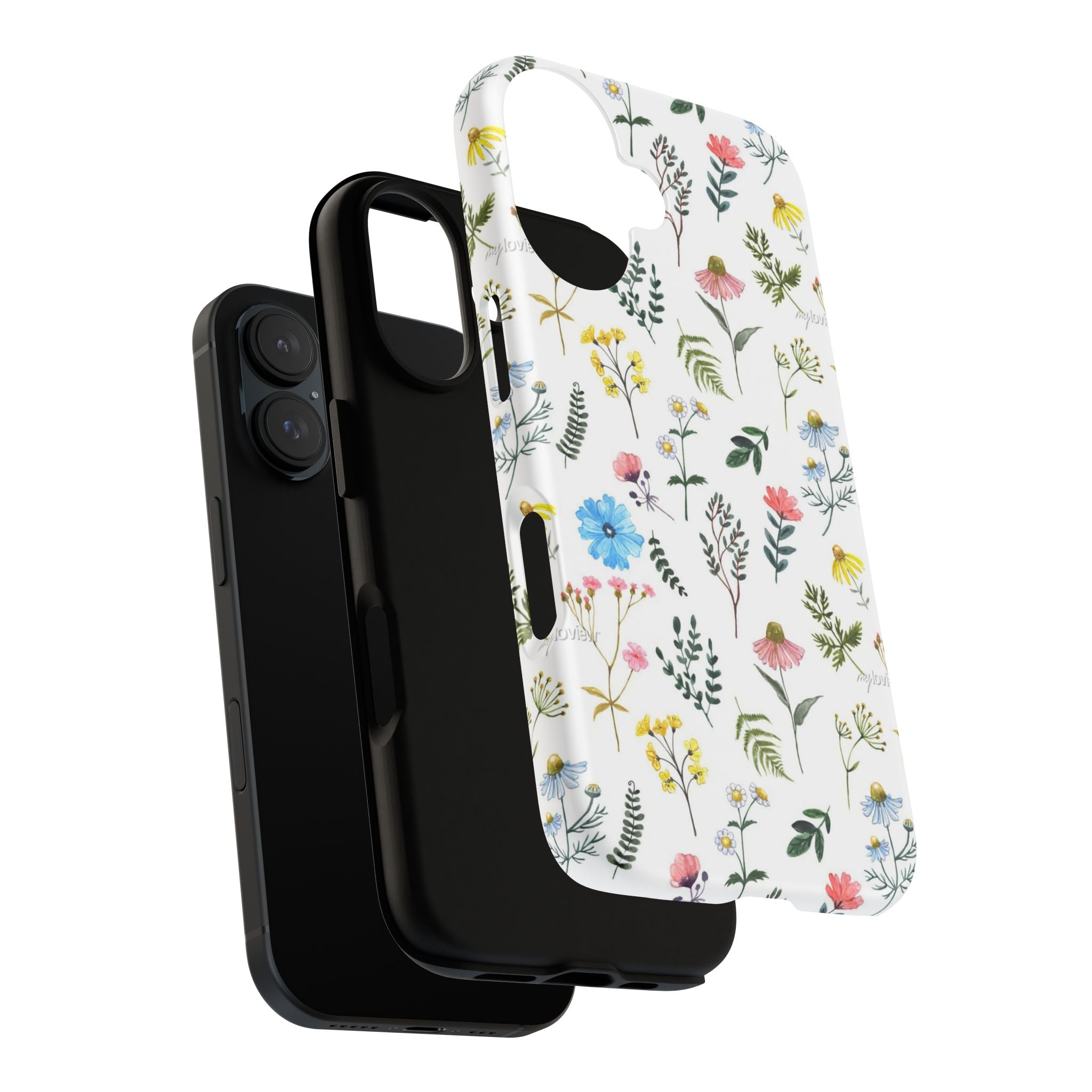 Wildflower Pattern Tough Case | Floral Phone Case, Botanical Print