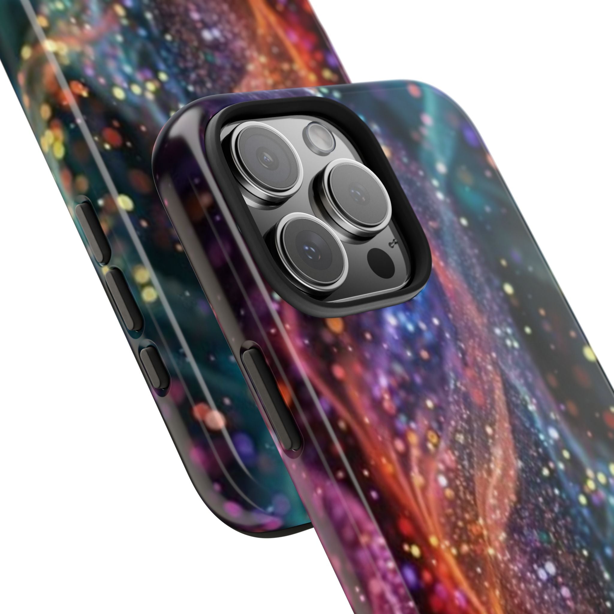 Galaxy Nebula Phone Case | Colorful Cosmic Swirl, Glitter Starry Design