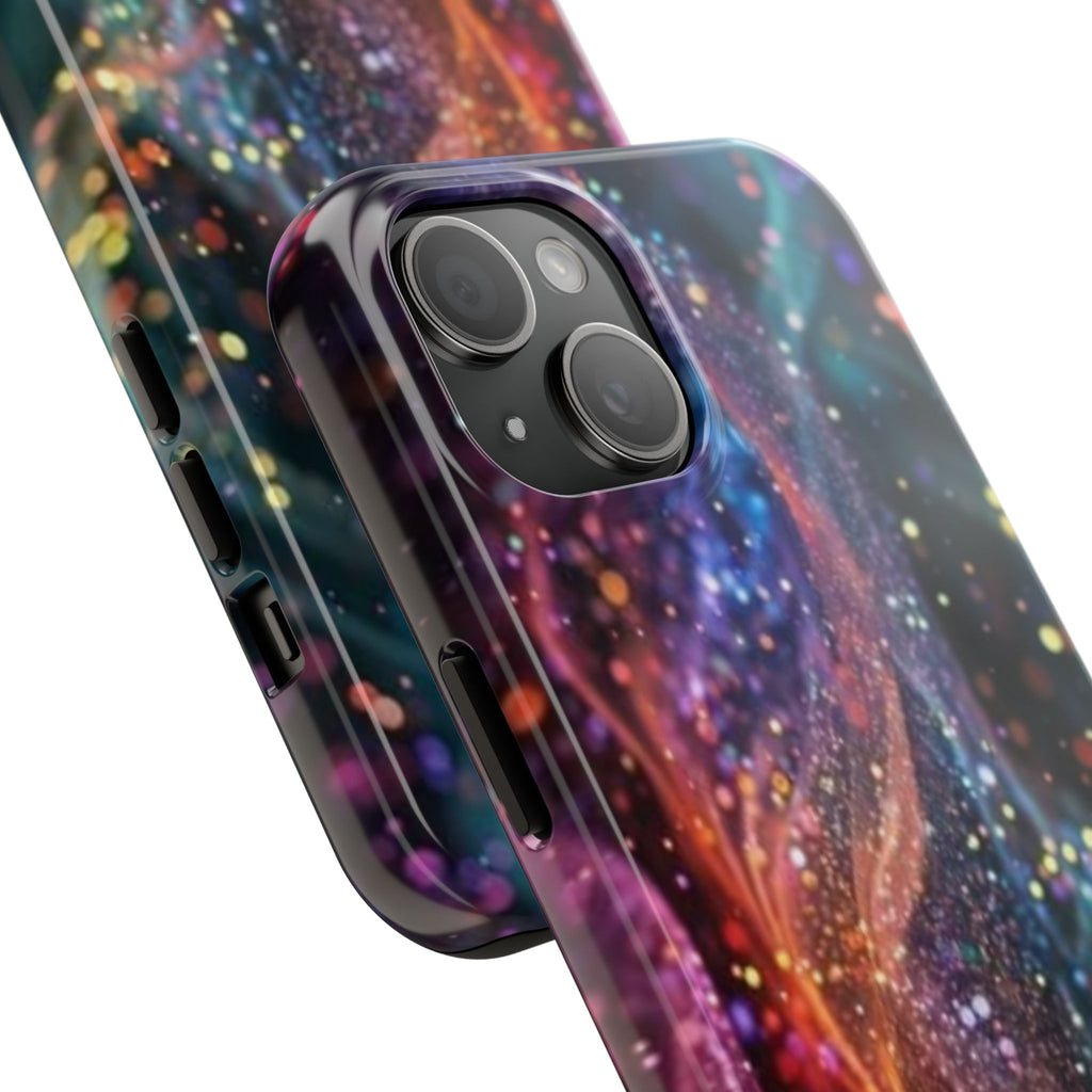 Galaxy Nebula Phone Case | Colorful Cosmic Swirl, Glitter Starry Design