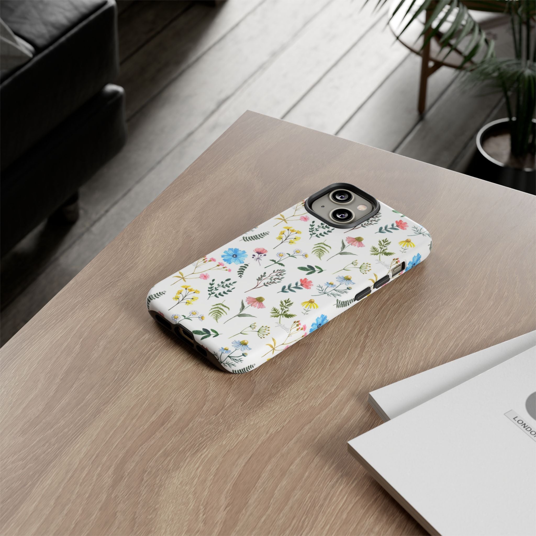 Wildflower Pattern Tough Case | Floral Phone Case, Botanical Print