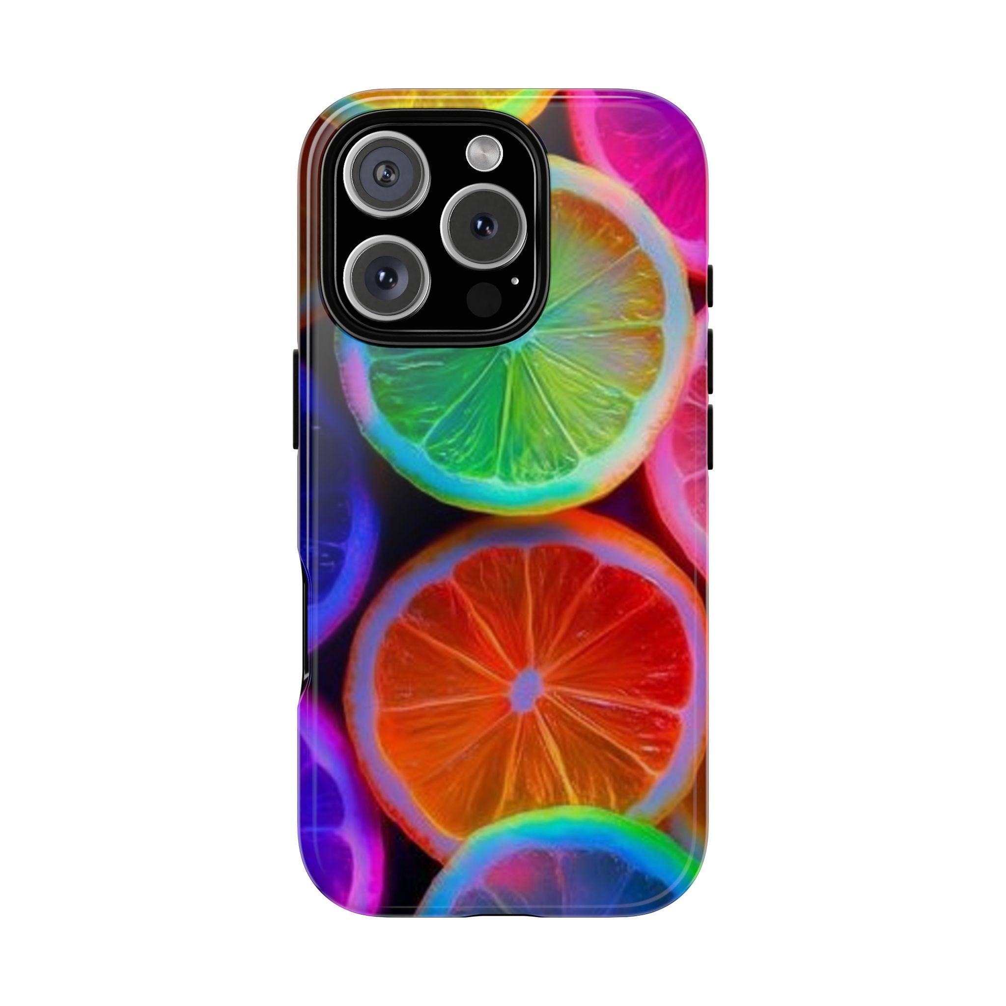 Neon Citrus Slices Tough Case | Colorful Fruit Phone Cover