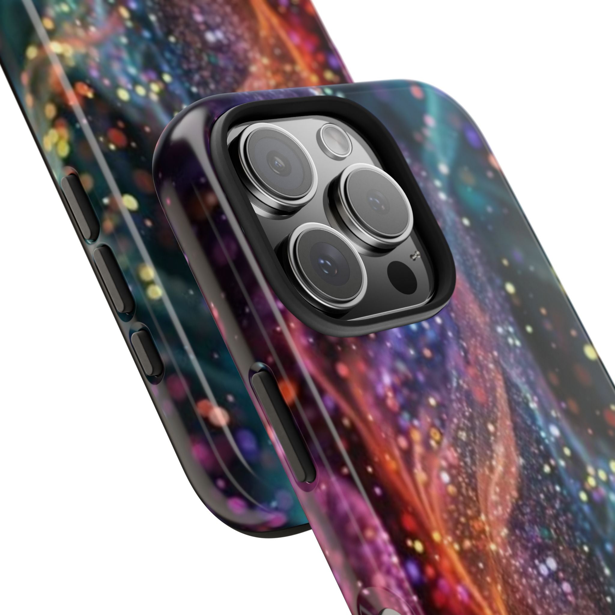 Galaxy Nebula Phone Case | Colorful Cosmic Swirl, Glitter Starry Design