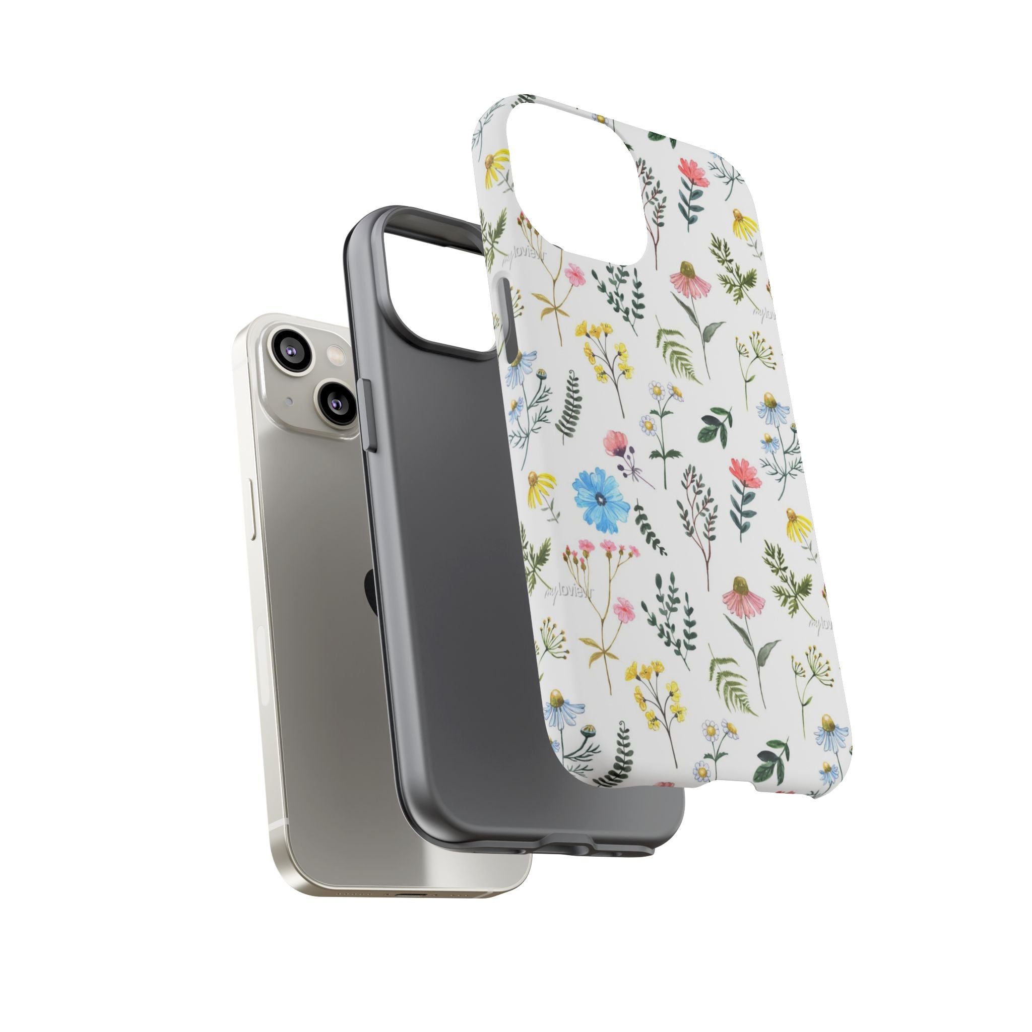 Wildflower Pattern Tough Case | Floral Phone Case, Botanical Print
