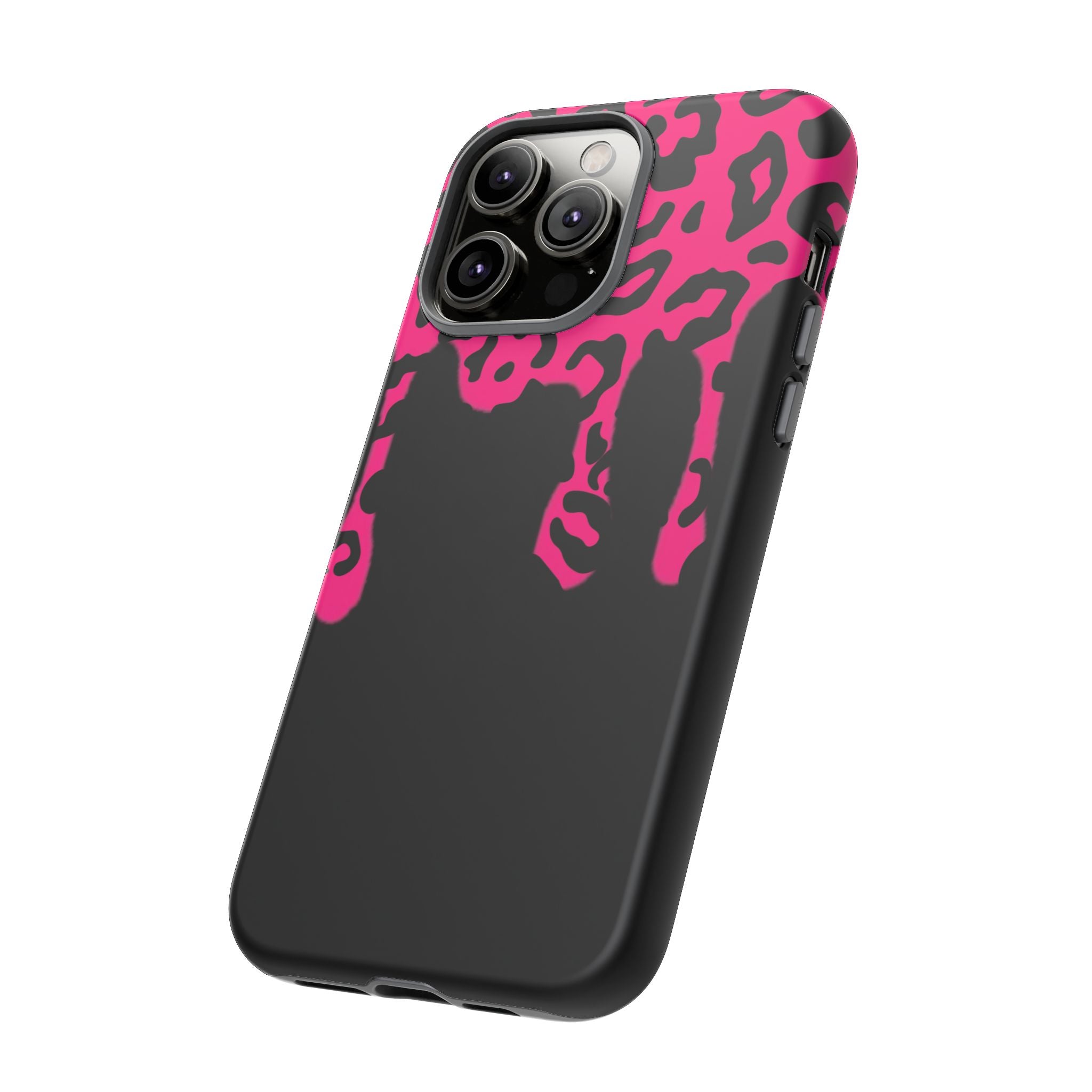 Hot Pink Leopard Drip Phone Case | Tough Case