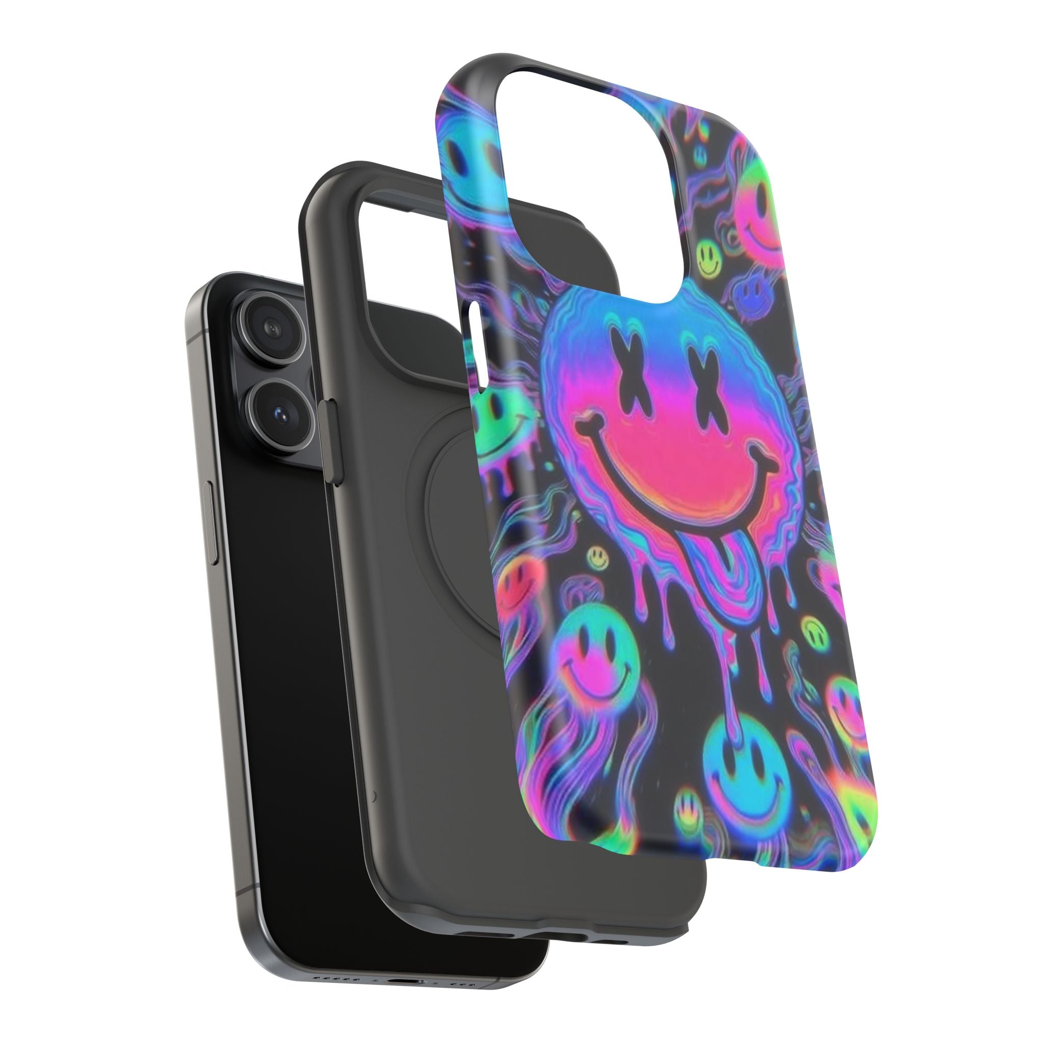 Psychedelic Smiley Impact-Resistant Phone Case