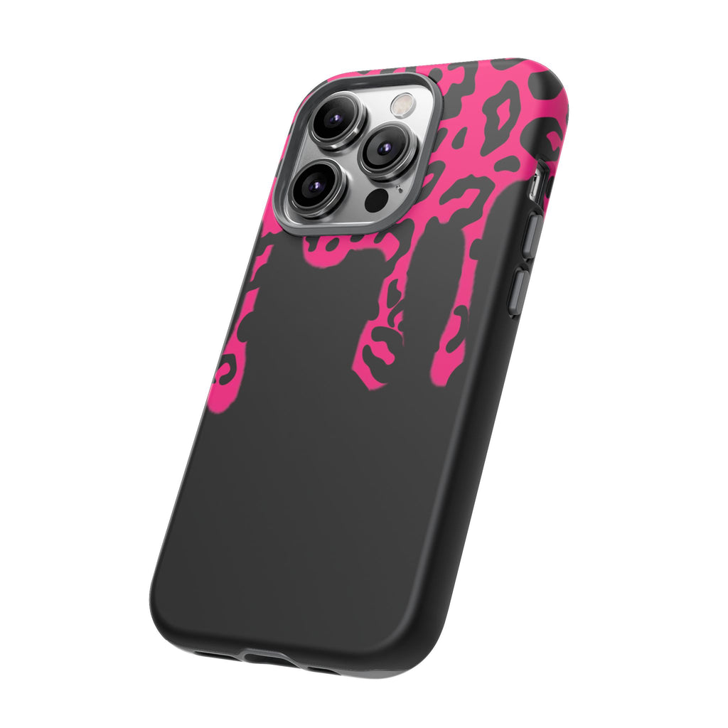 Hot Pink Leopard Drip Phone Case | Tough Case