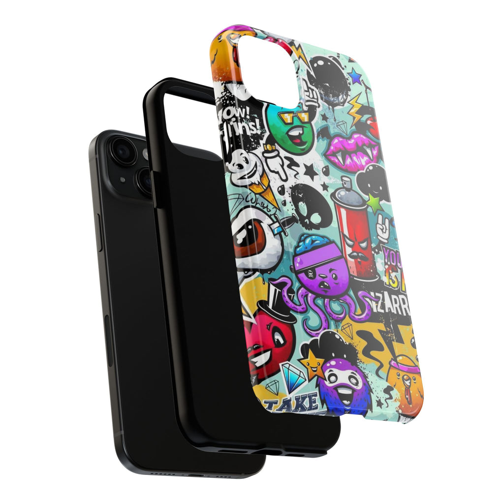 Graffiti Sticker Characters Phone Case | Tough Phone Case