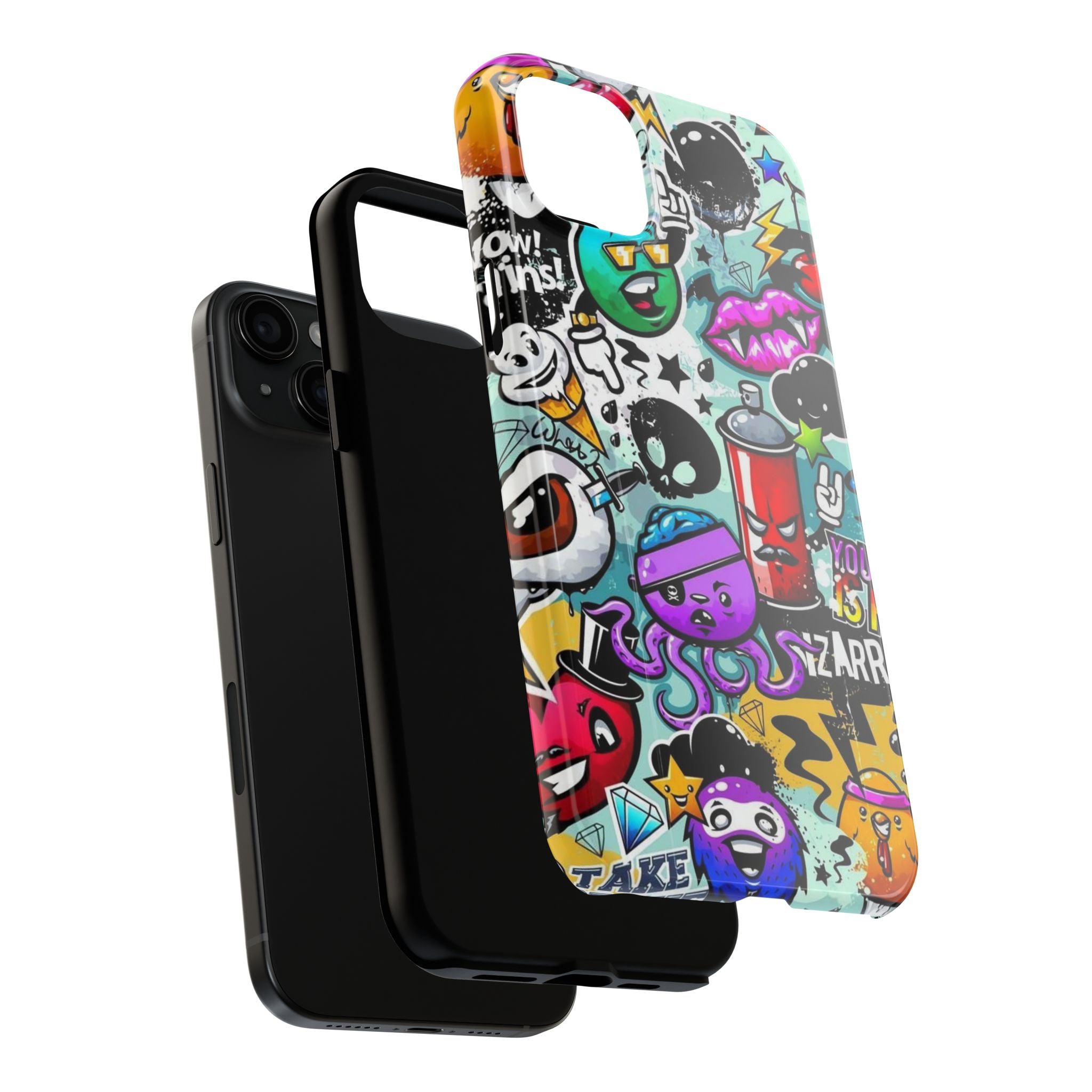 Graffiti Sticker Characters Phone Case | Tough Phone Case