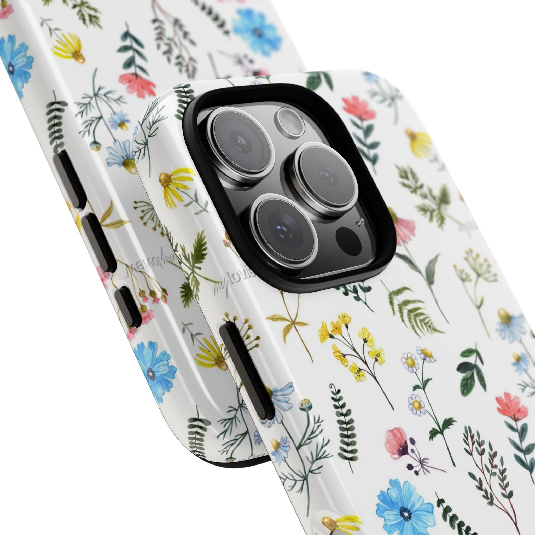 Wildflower Pattern Tough Case | Floral Phone Case, Botanical Print
