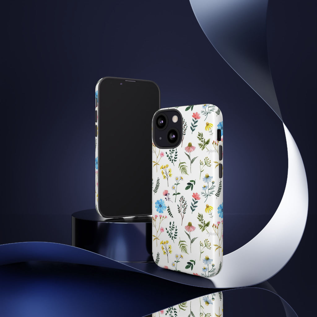 Wildflower Pattern Tough Case | Floral Phone Case, Botanical Print