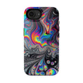 Impact-Resistant Phone Case — Iridescent Psychedelic Swirl