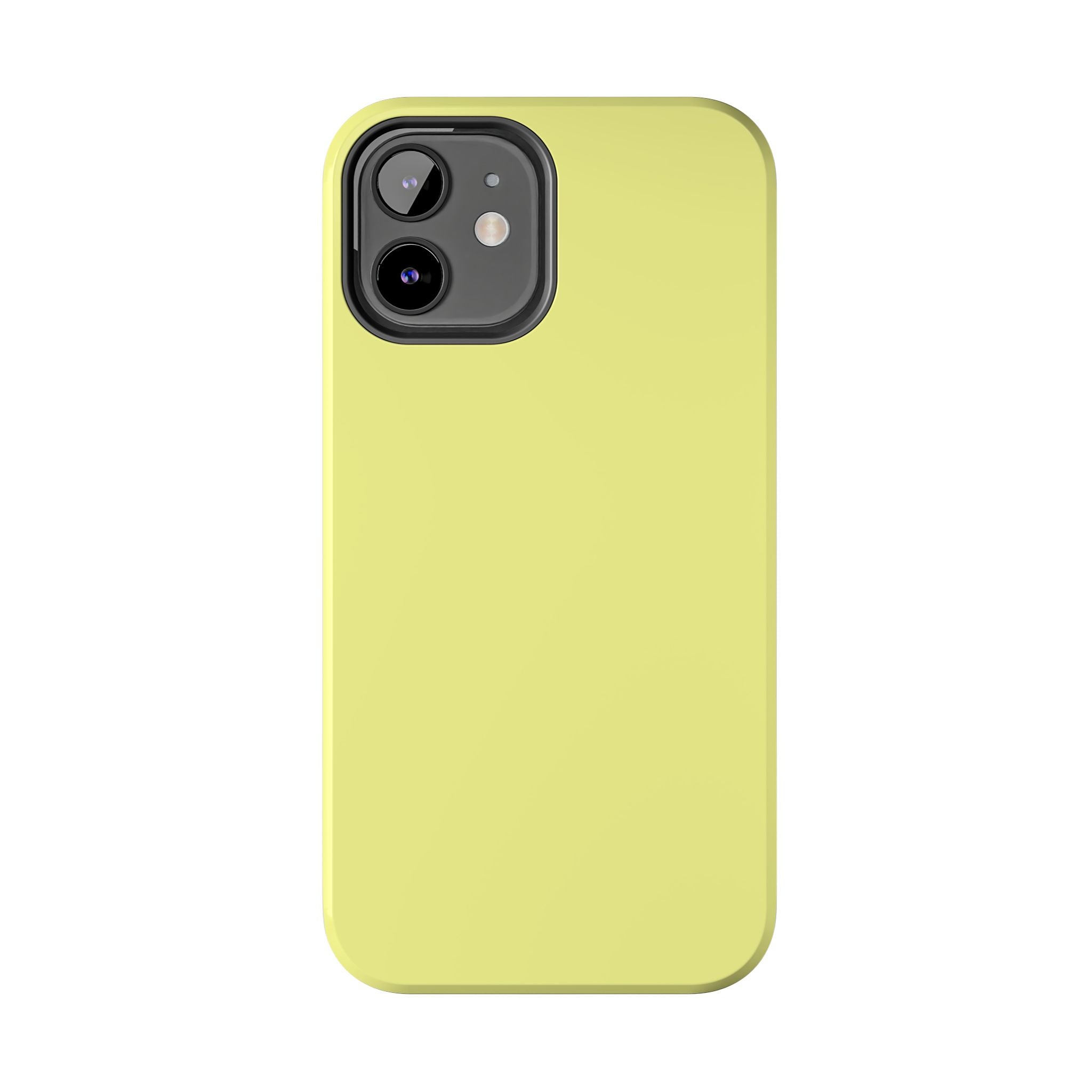 Solid Lemon Yellow Phone Case | Tough Phone Case
