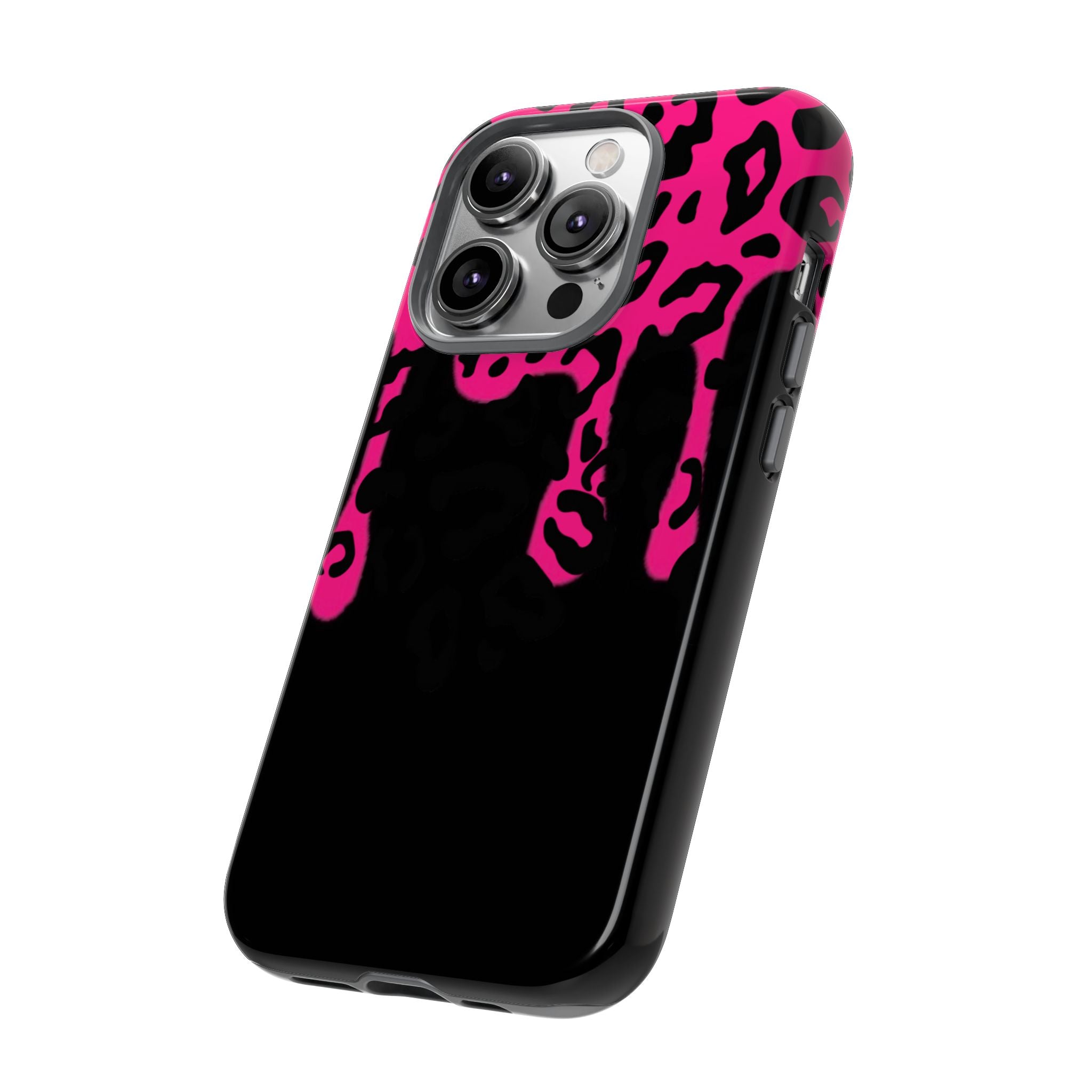 Hot Pink Leopard Drip Phone Case | Tough Case
