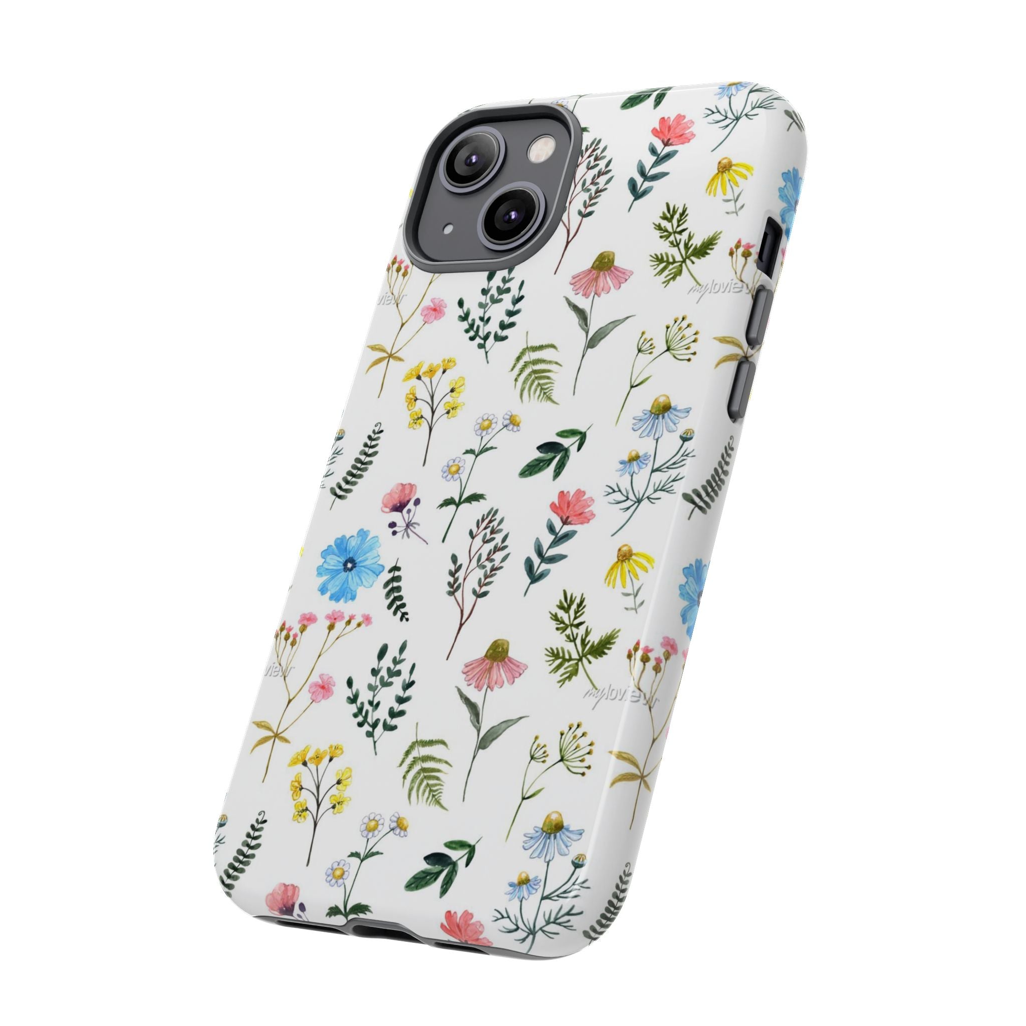 Wildflower Pattern Tough Case | Floral Phone Case, Botanical Print