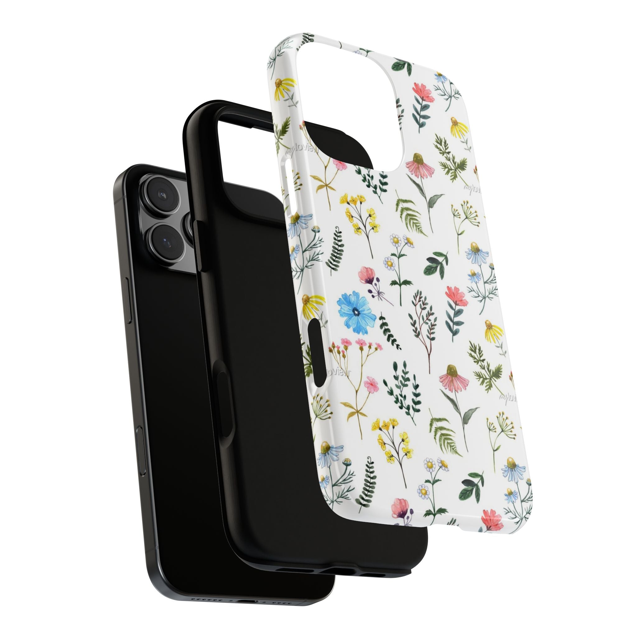 Wildflower Pattern Tough Case | Floral Phone Case, Botanical Print