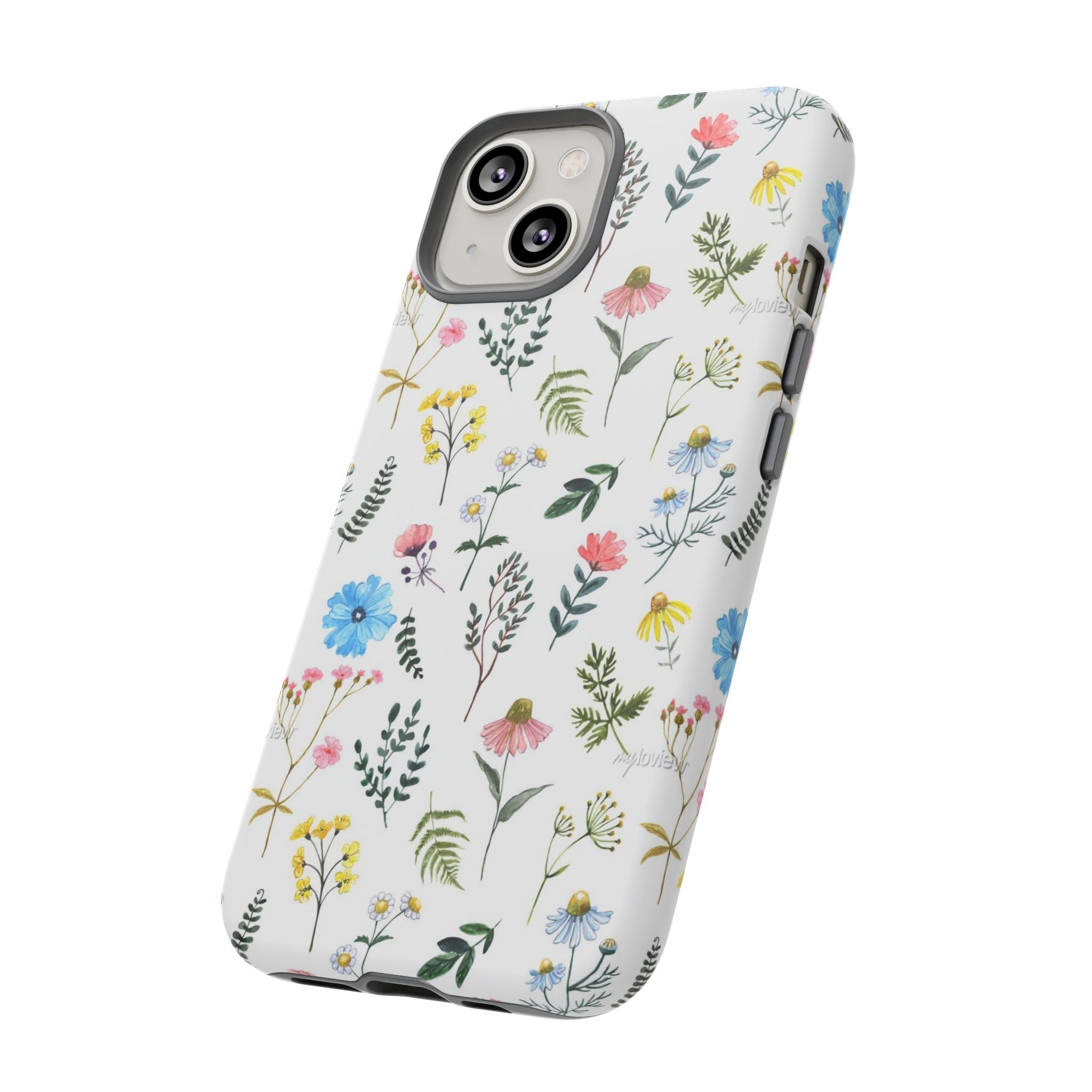 Wildflower Pattern Tough Case | Floral Phone Case, Botanical Print