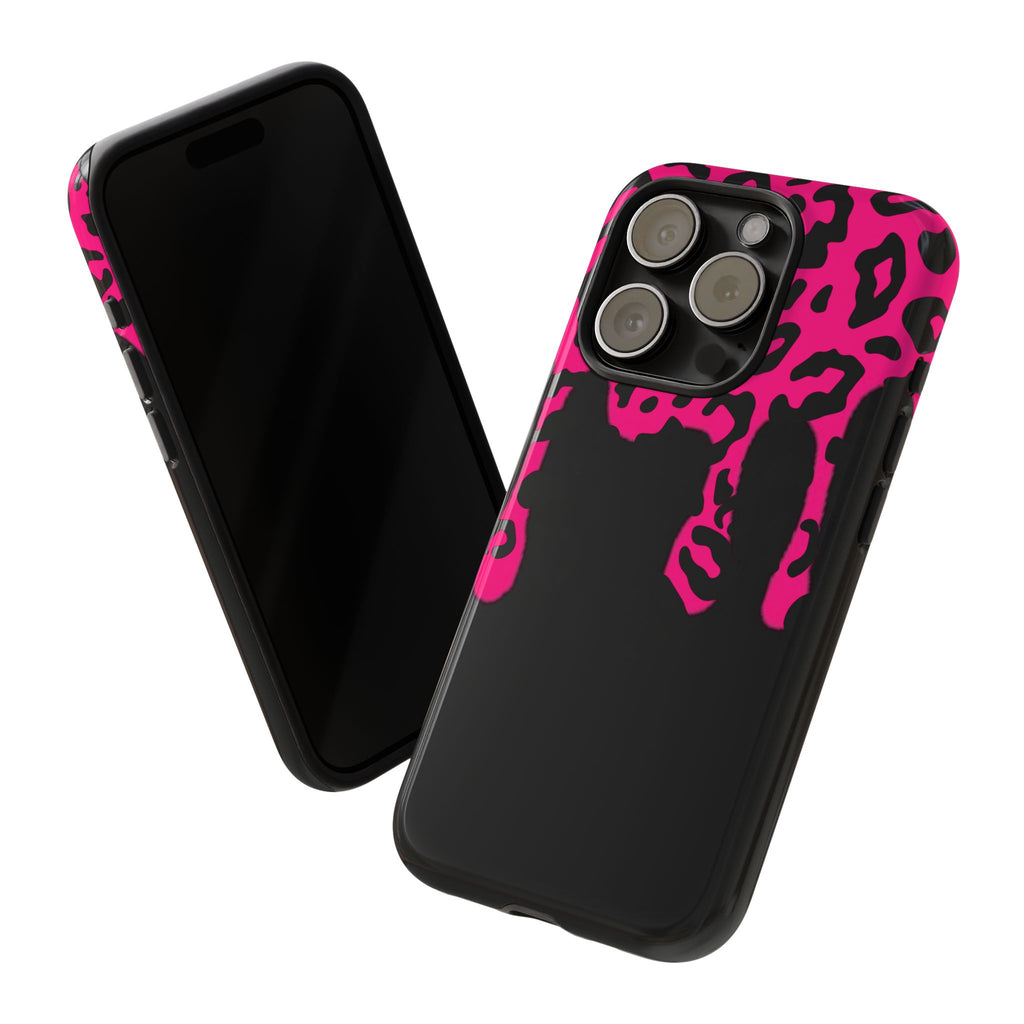 Hot Pink Leopard Drip Phone Case | Tough Case