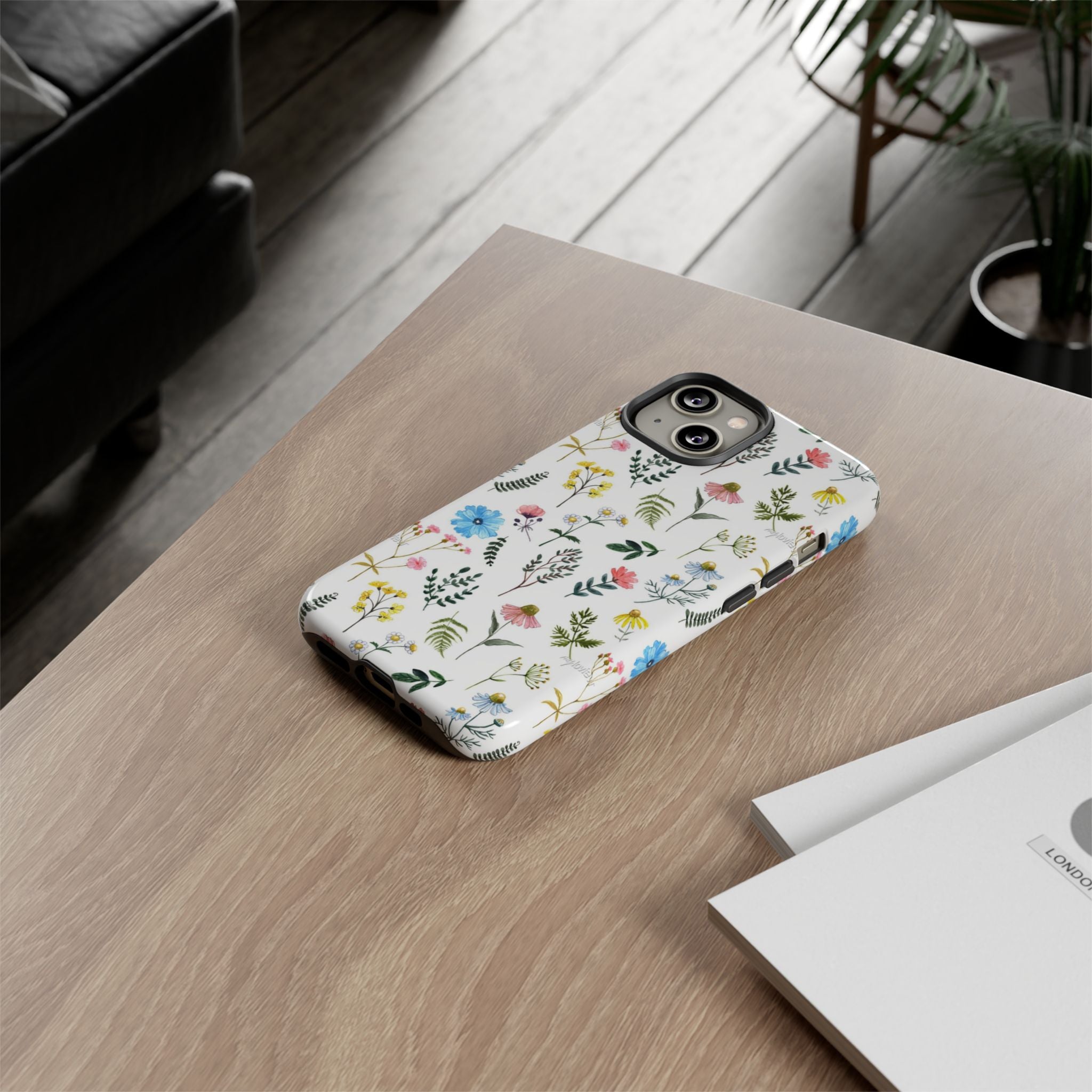 Wildflower Pattern Tough Case | Floral Phone Case, Botanical Print