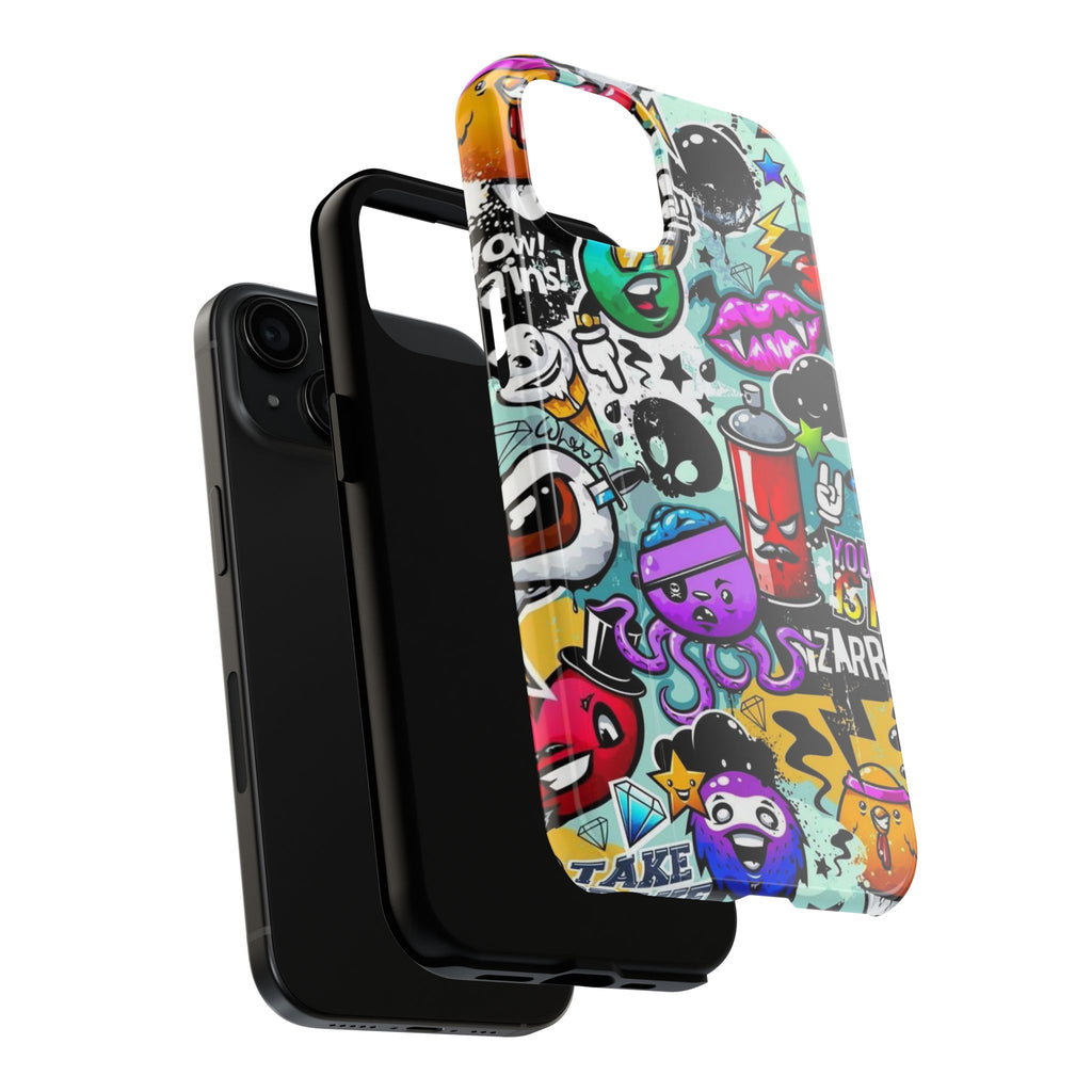Graffiti Sticker Characters Phone Case | Tough Phone Case