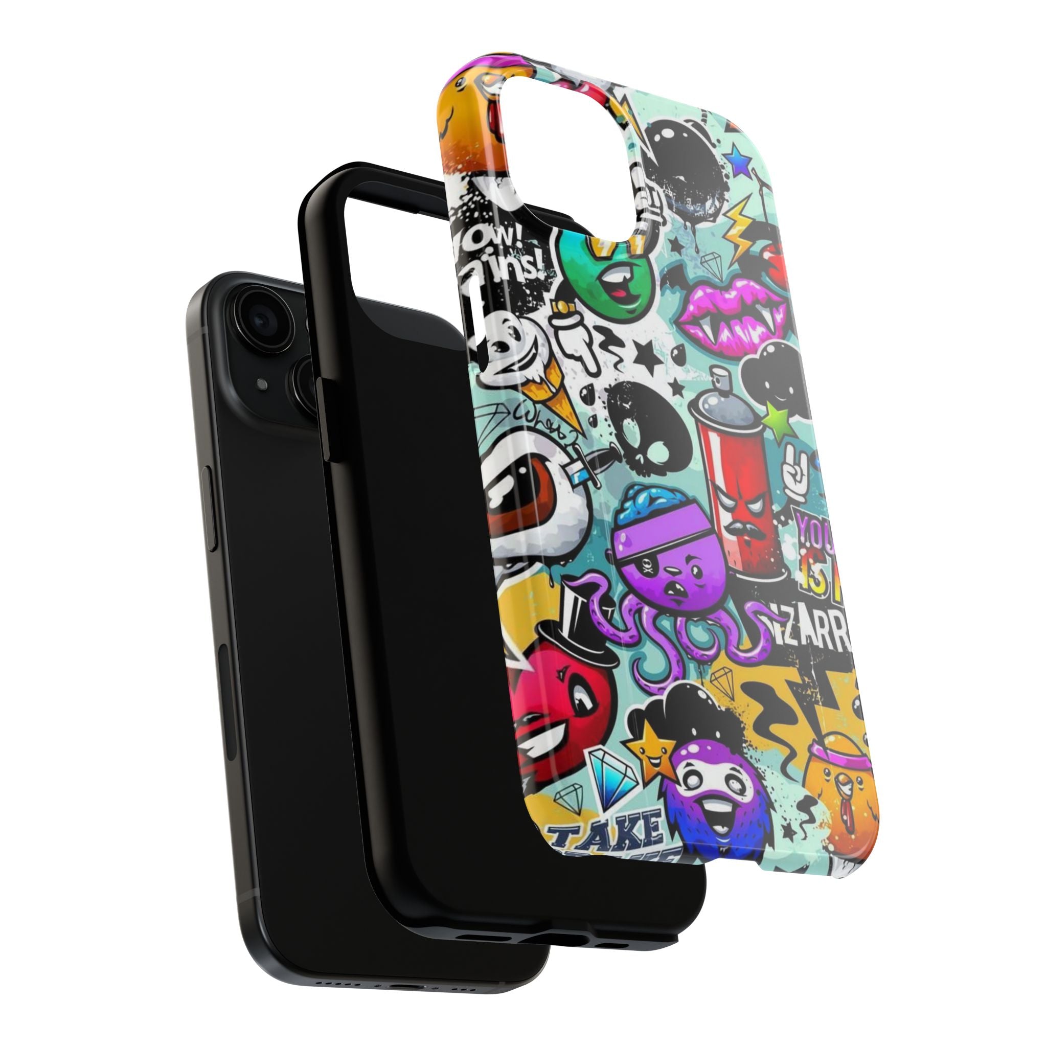 Graffiti Sticker Characters Phone Case | Tough Phone Case