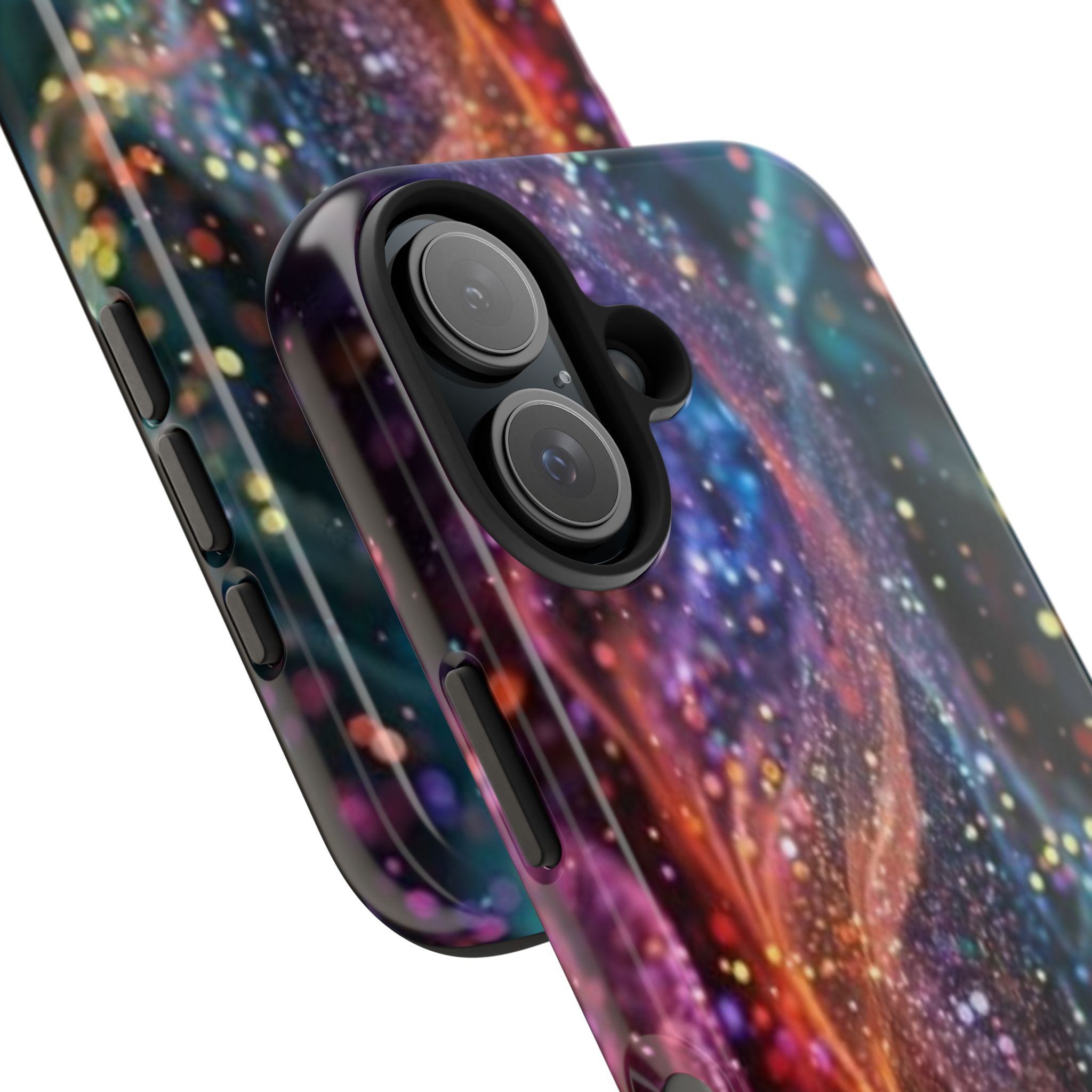 Galaxy Nebula Phone Case | Colorful Cosmic Swirl, Glitter Starry Design