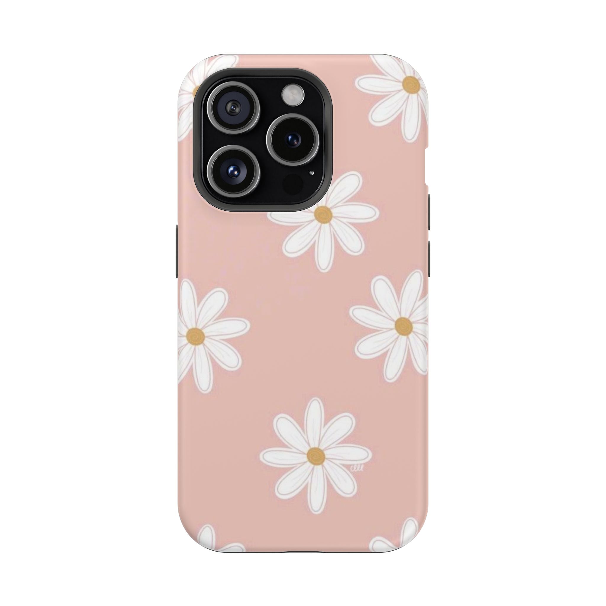 White Daisy Pattern Phone Case | Impact-Resistant Case