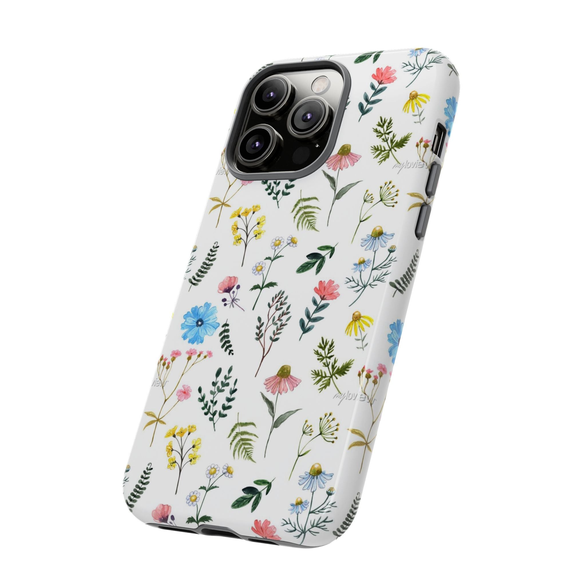Wildflower Pattern Tough Case | Floral Phone Case, Botanical Print