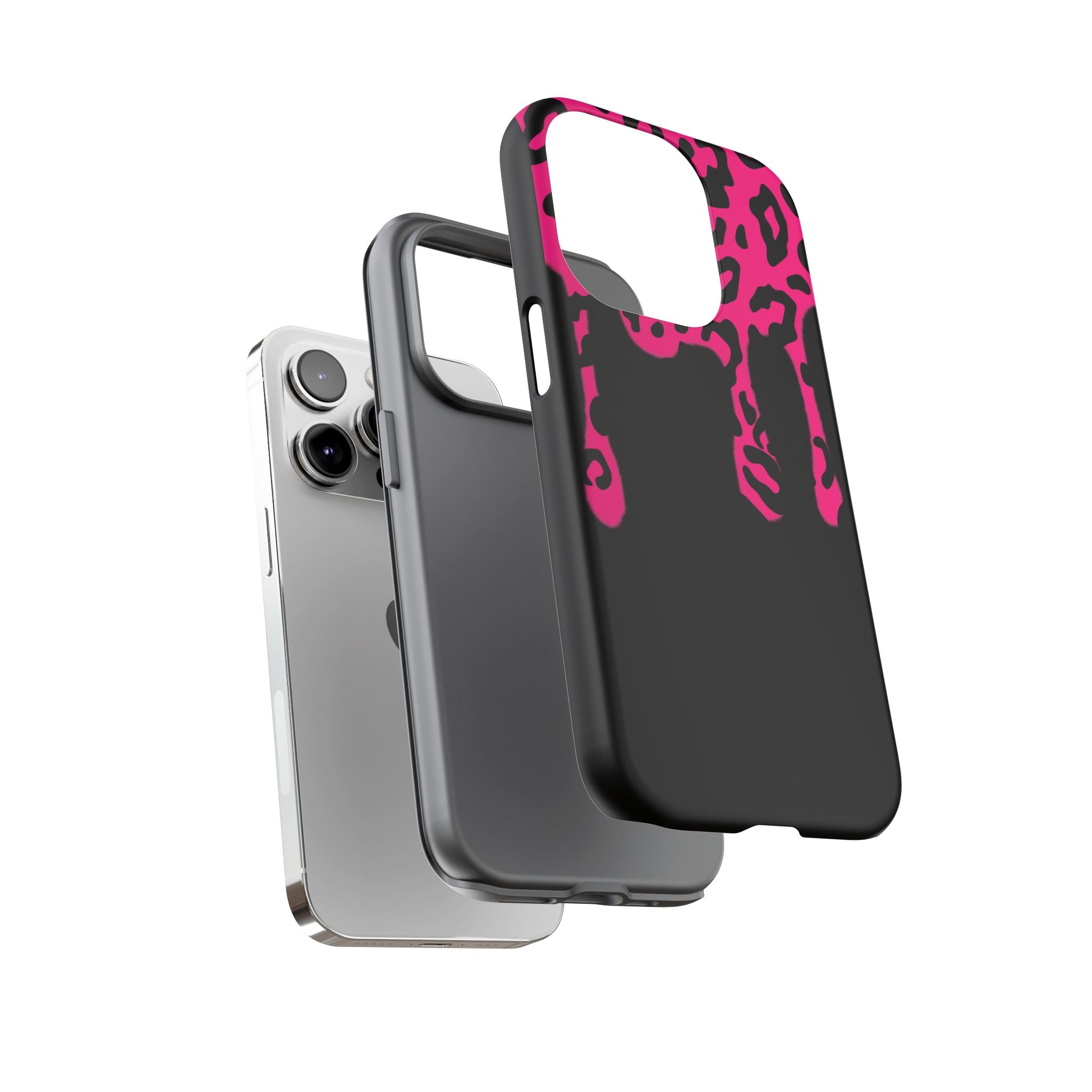 Hot Pink Leopard Drip Phone Case | Tough Case