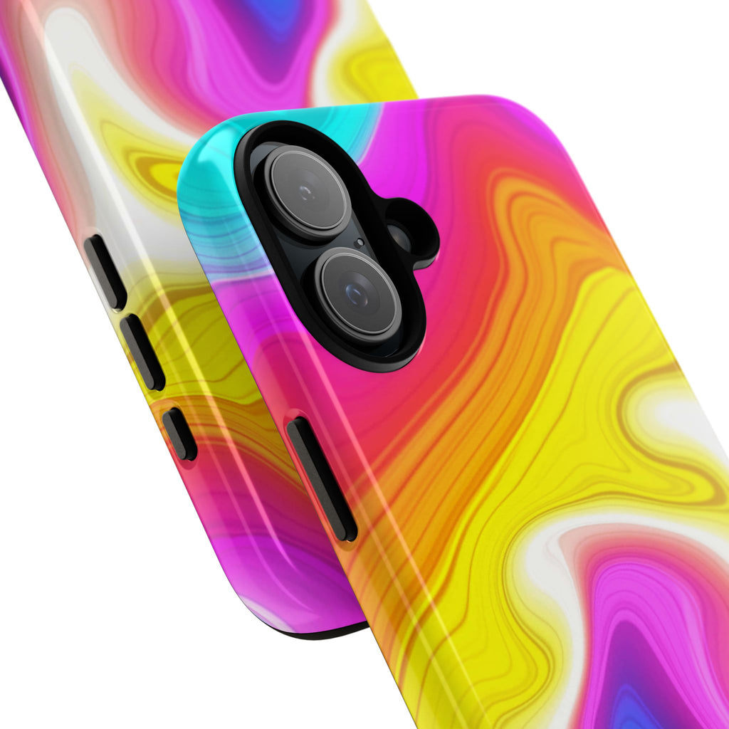Rainbow Marble Swirl Phone Case | Tough Case