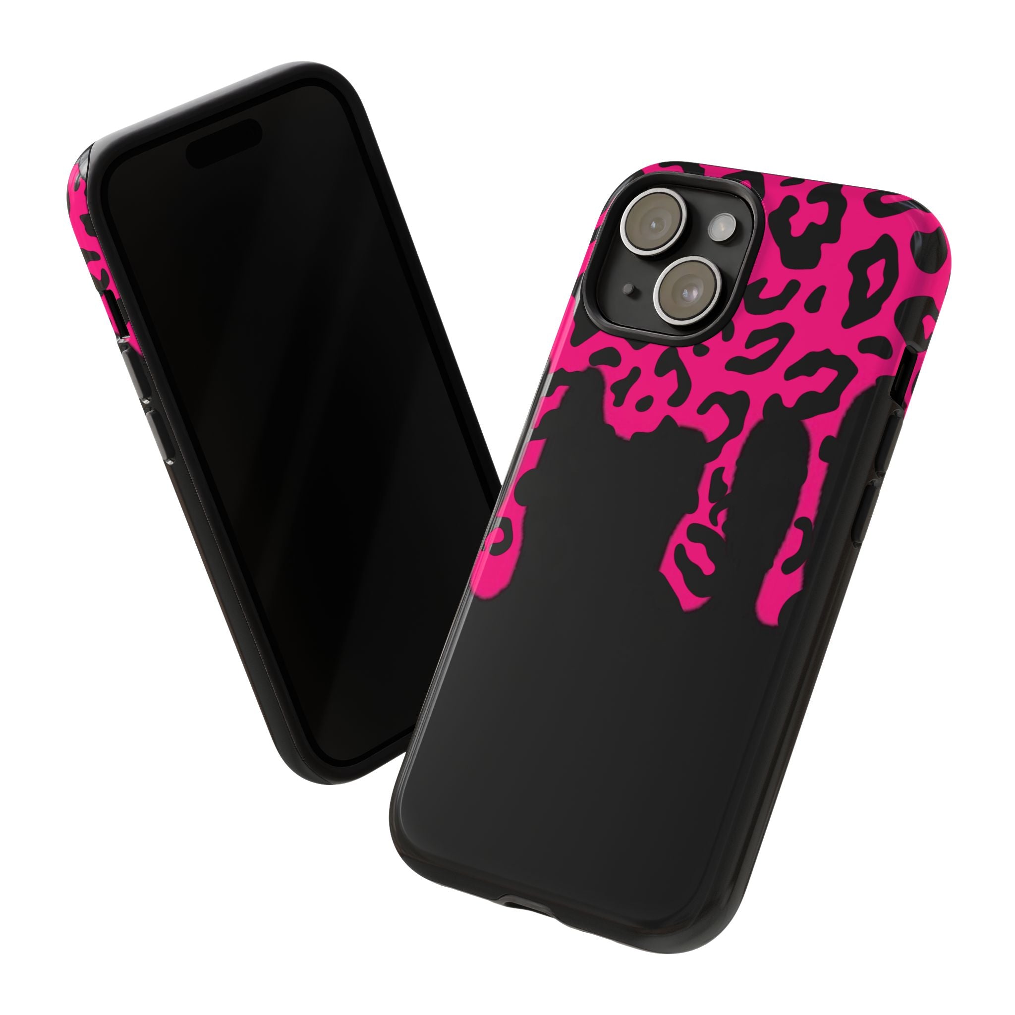 Hot Pink Leopard Drip Phone Case | Tough Case
