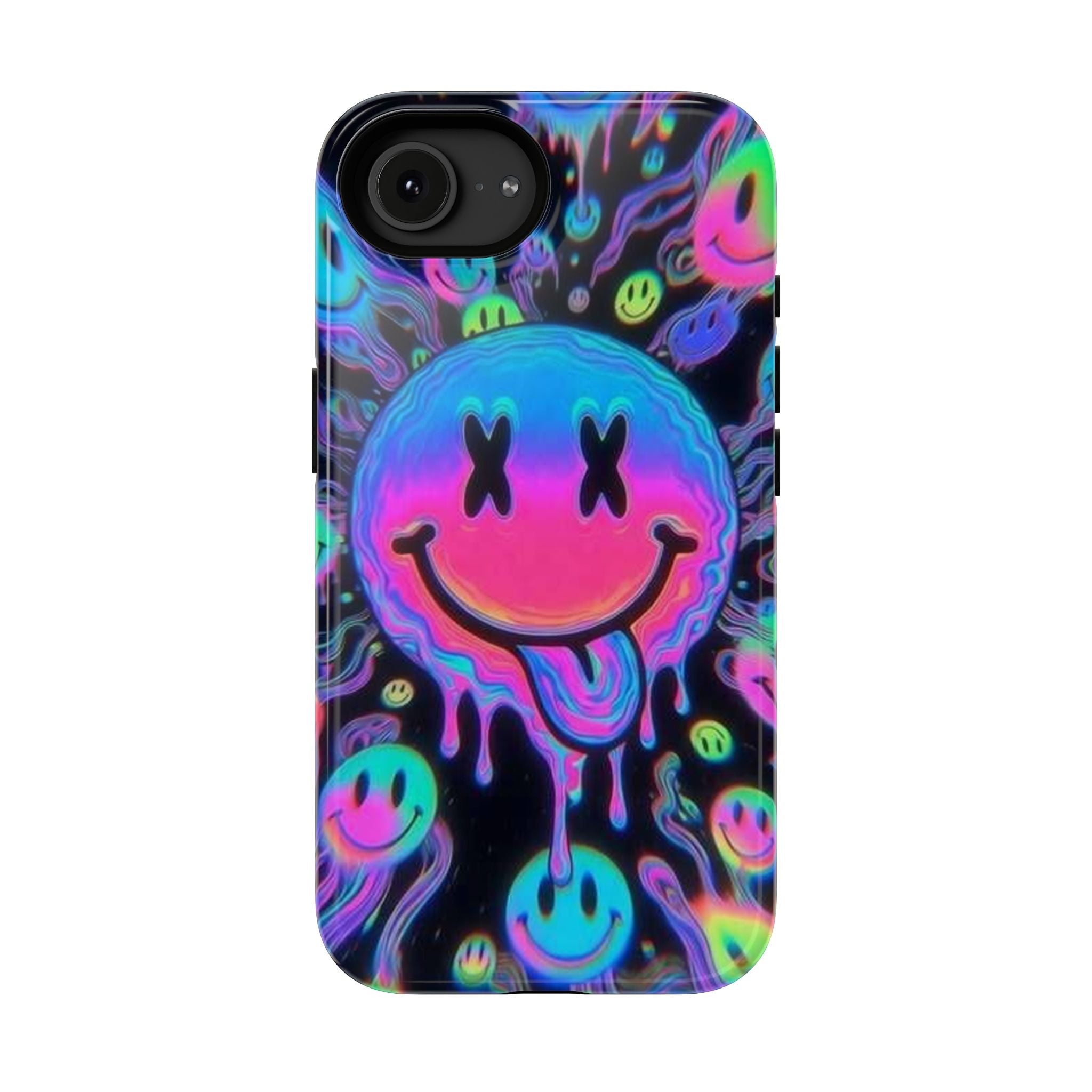 Psychedelic Smiley Impact-Resistant Phone Case