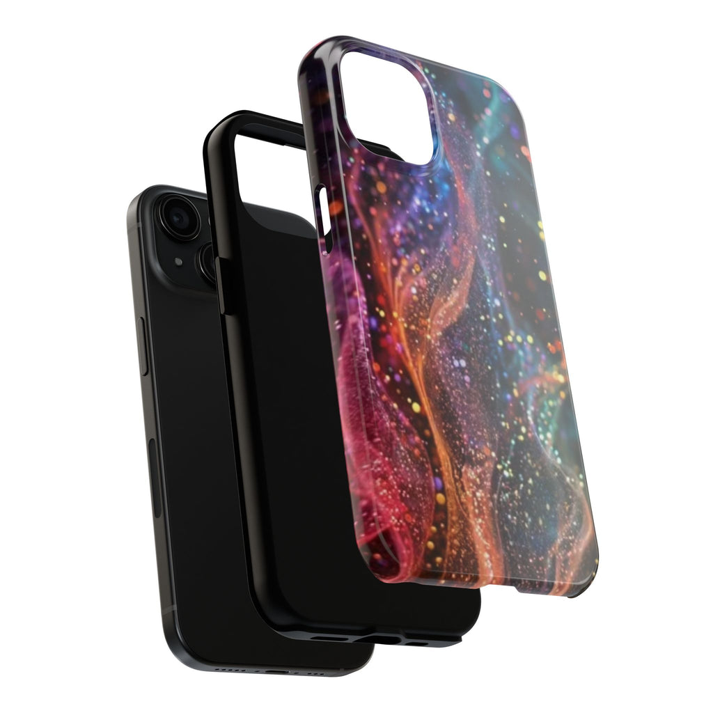 Galaxy Nebula Phone Case | Colorful Cosmic Swirl, Glitter Starry Design