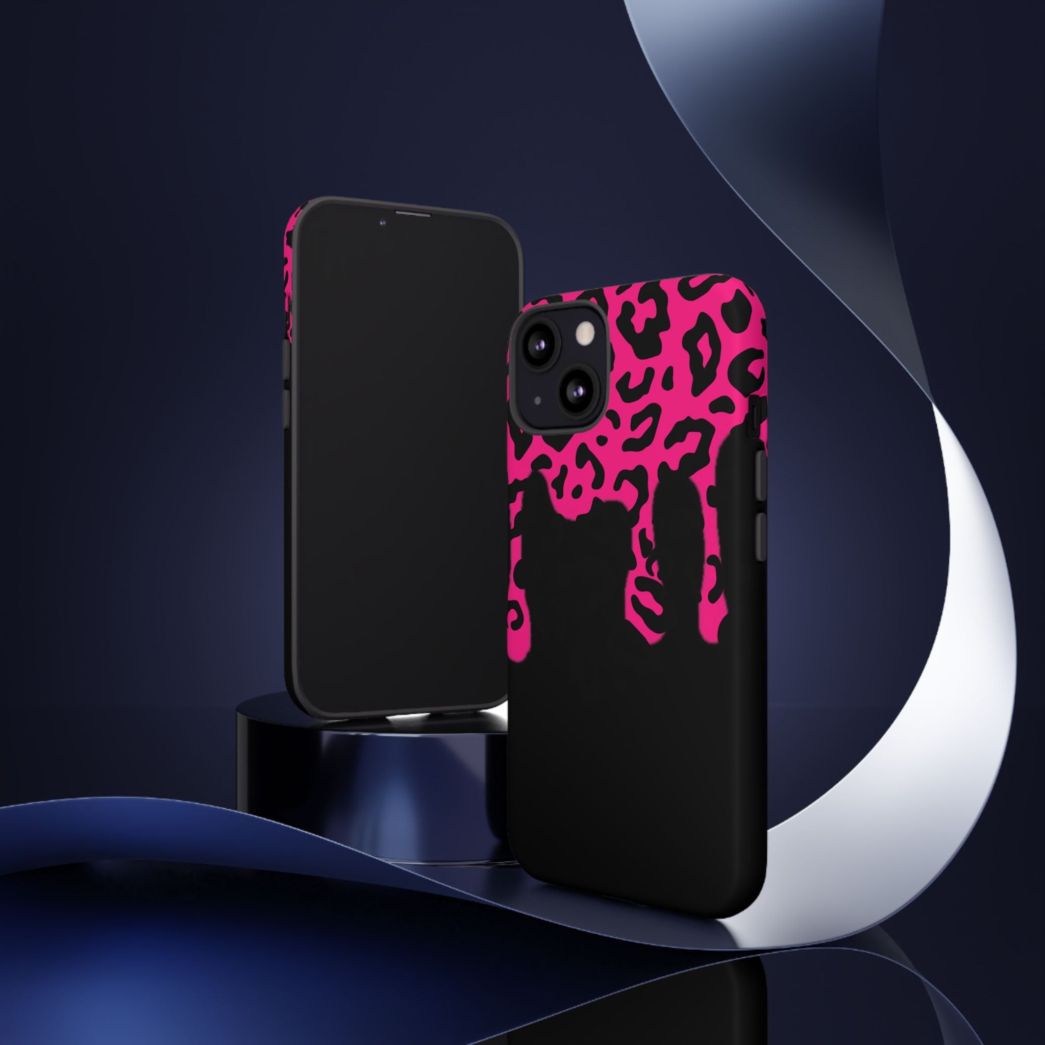 Hot Pink Leopard Drip Phone Case | Tough Case