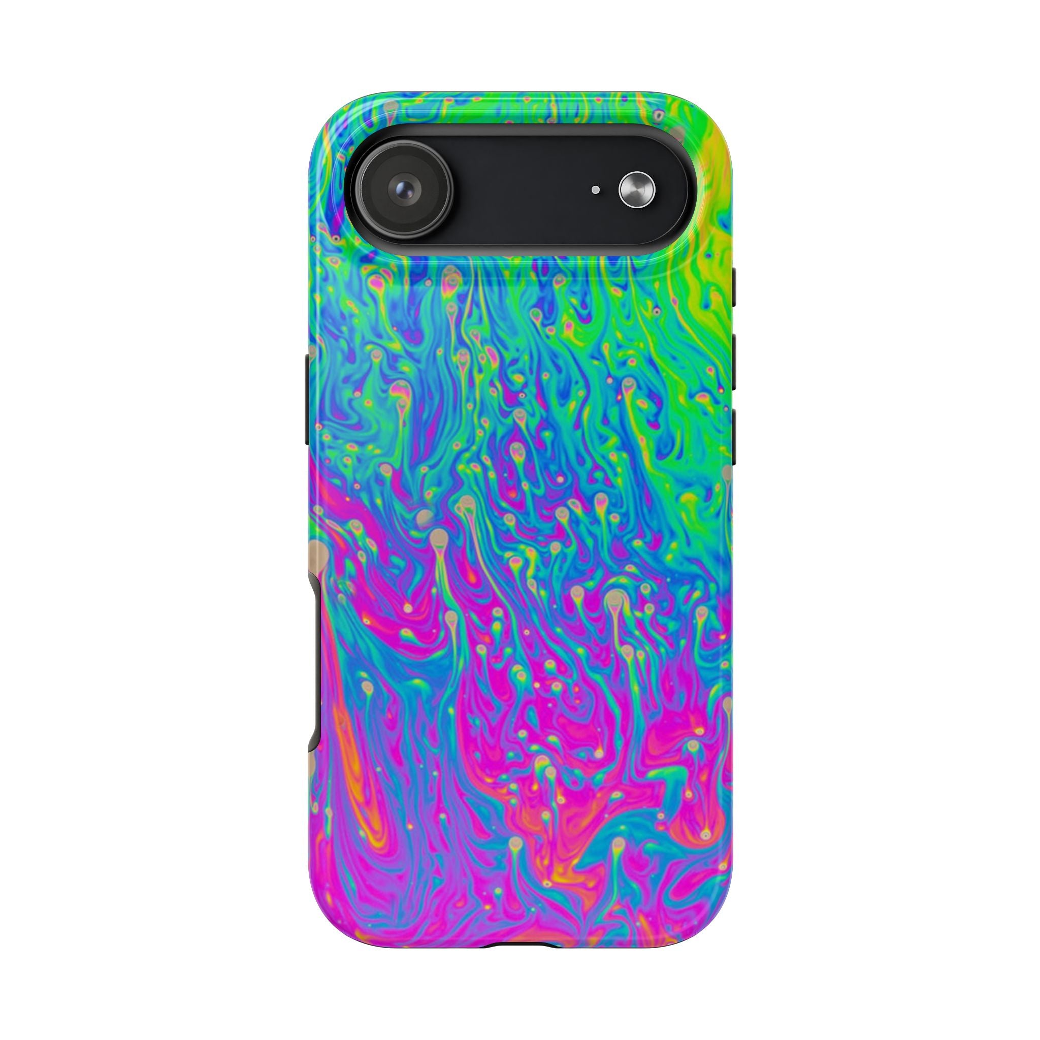 Psychedelic Swirl Tough Phone Case — Neon Marble iPhone Protector
