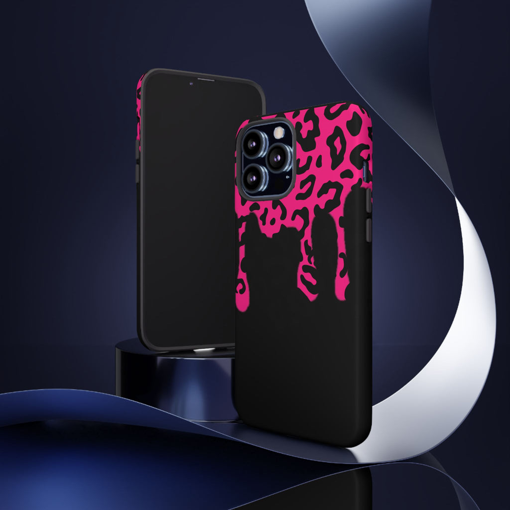 Hot Pink Leopard Drip Phone Case | Tough Case