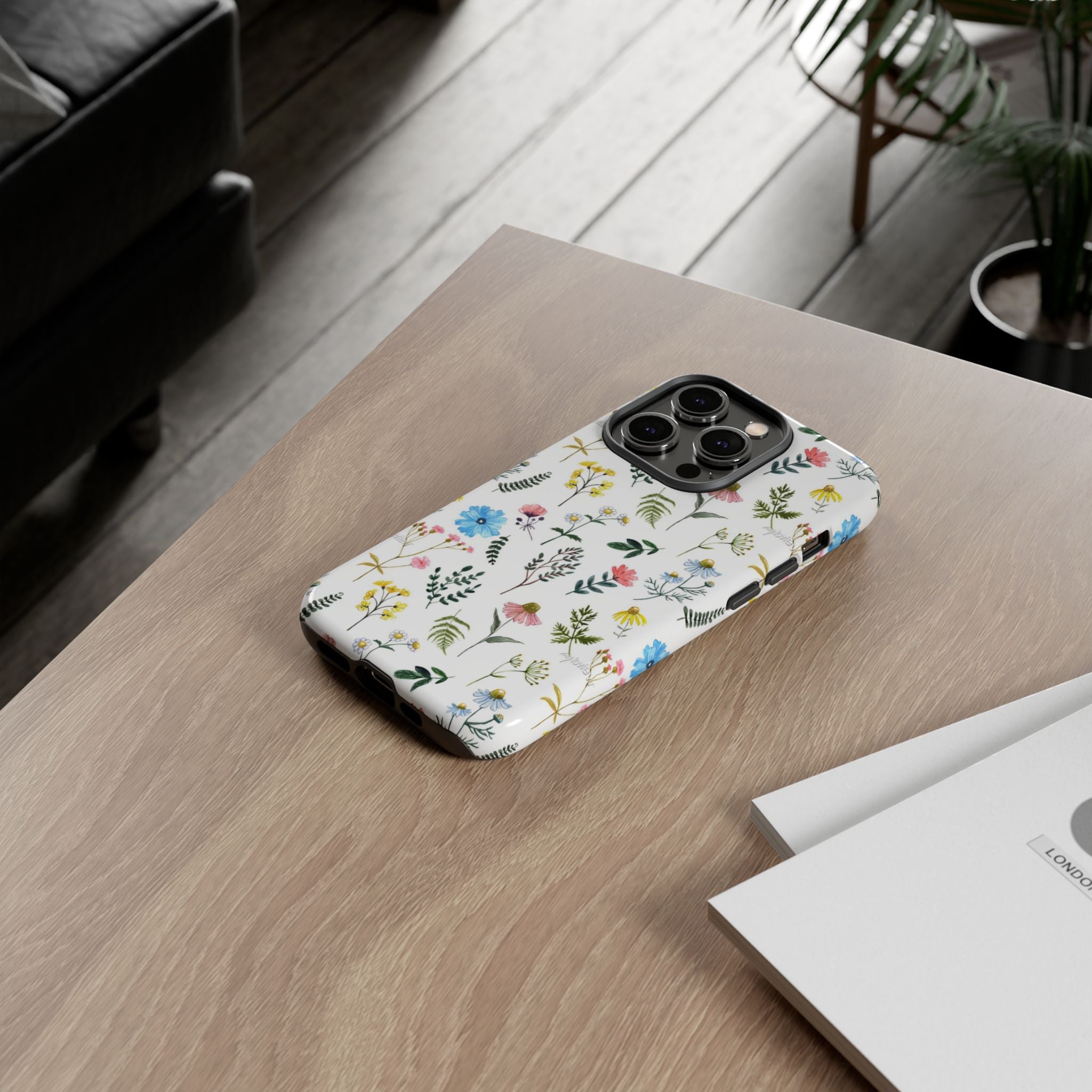 Wildflower Pattern Tough Case | Floral Phone Case, Botanical Print