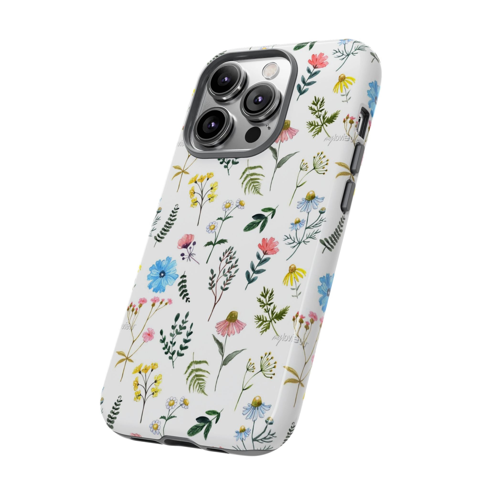 Wildflower Pattern Tough Case | Floral Phone Case, Botanical Print