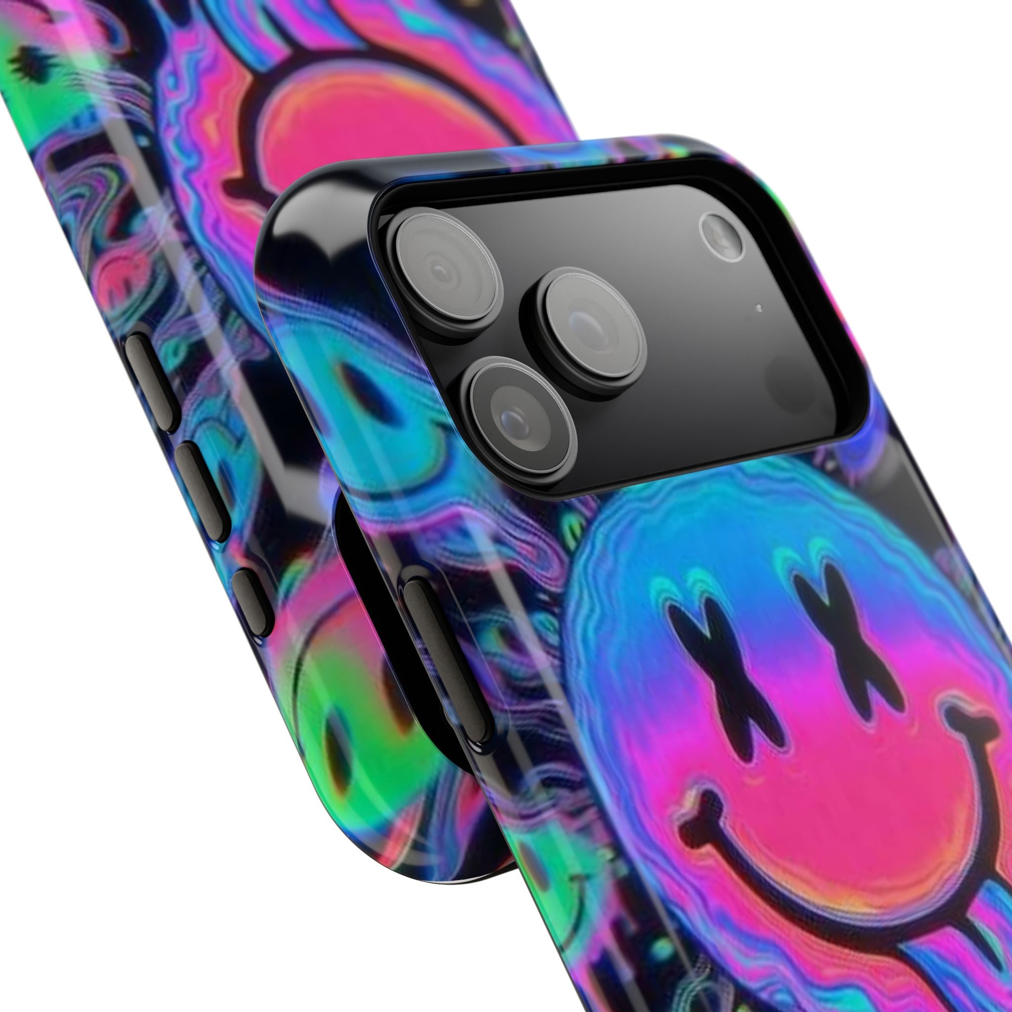 Psychedelic Smiley Impact-Resistant Phone Case