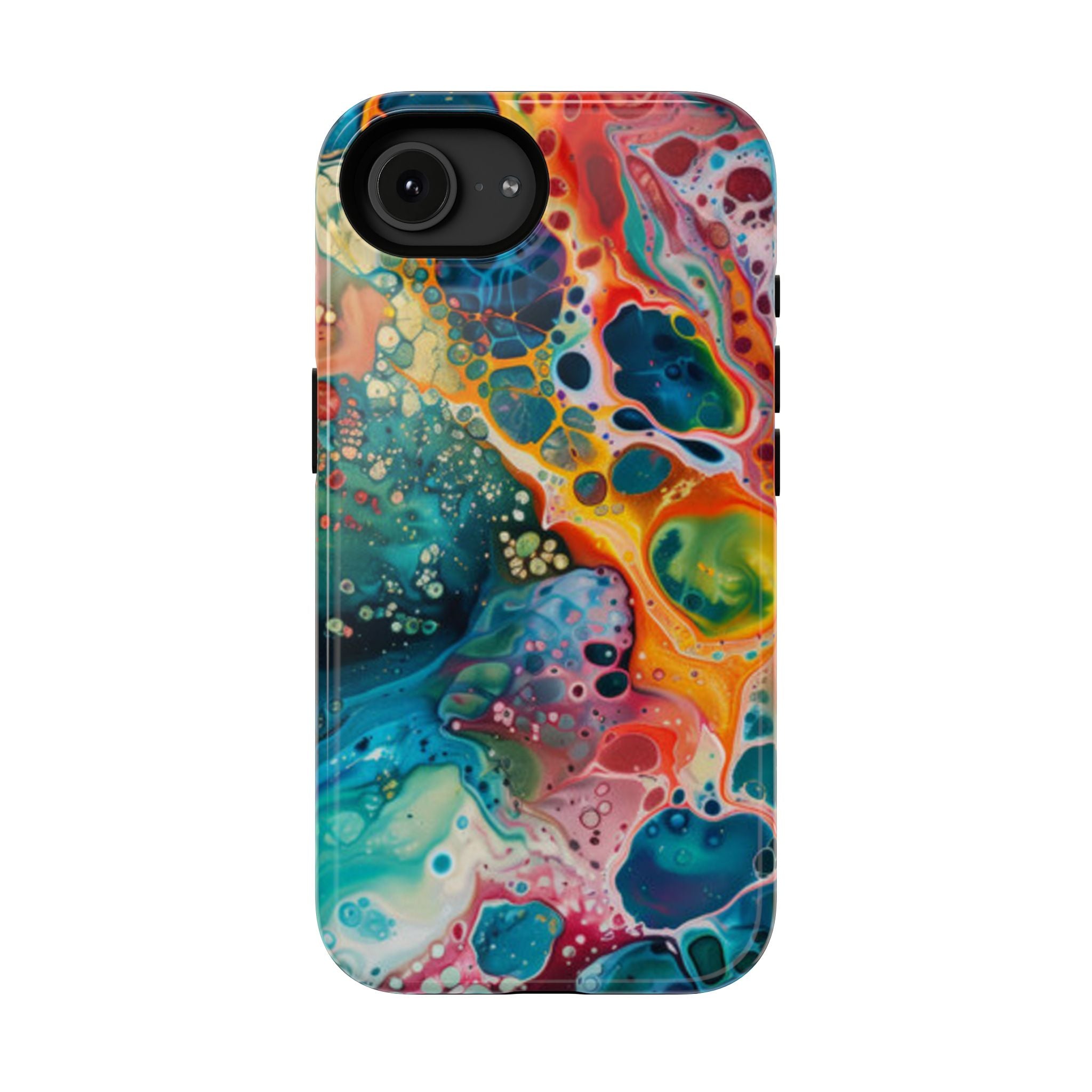 Impact-Resistant Phone Case — Colorful Abstract Fluid Art