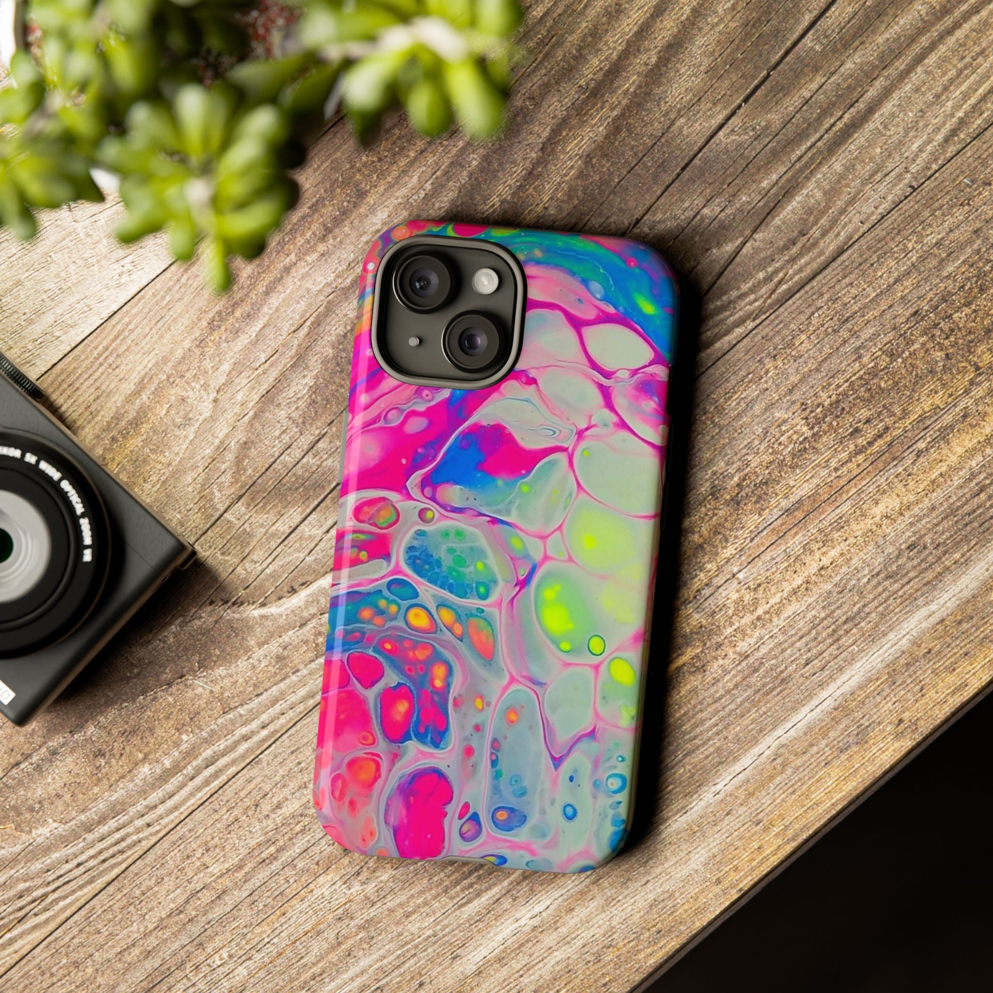 Neon Acrylic Pour Phone Case | Tough Cases