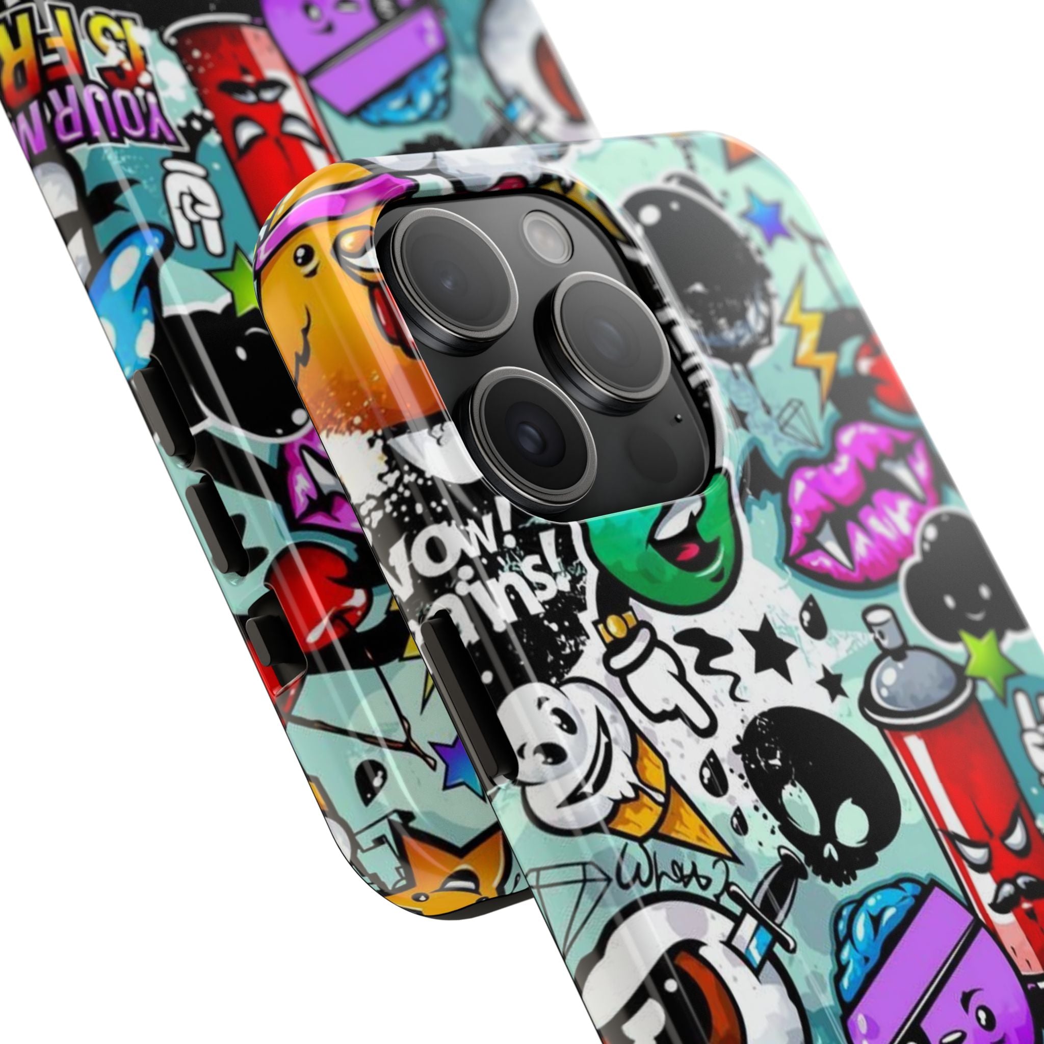 Graffiti Sticker Characters Phone Case | Tough Phone Case