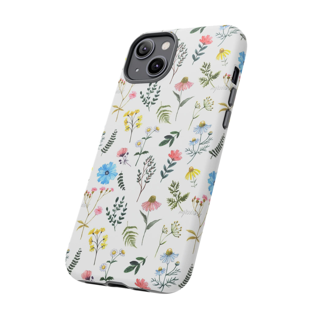 Wildflower Pattern Tough Case | Floral Phone Case, Botanical Print