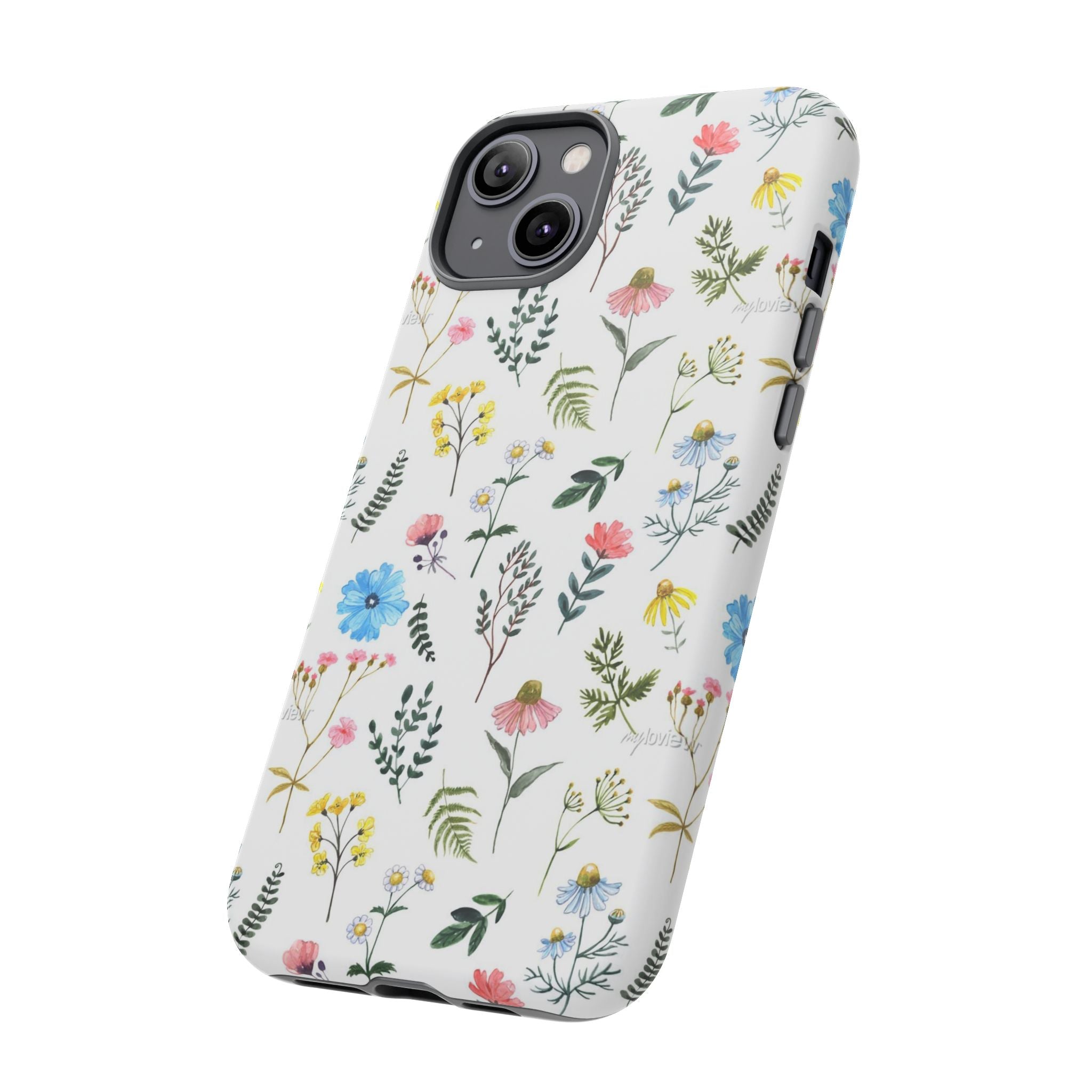 Wildflower Pattern Tough Case | Floral Phone Case, Botanical Print