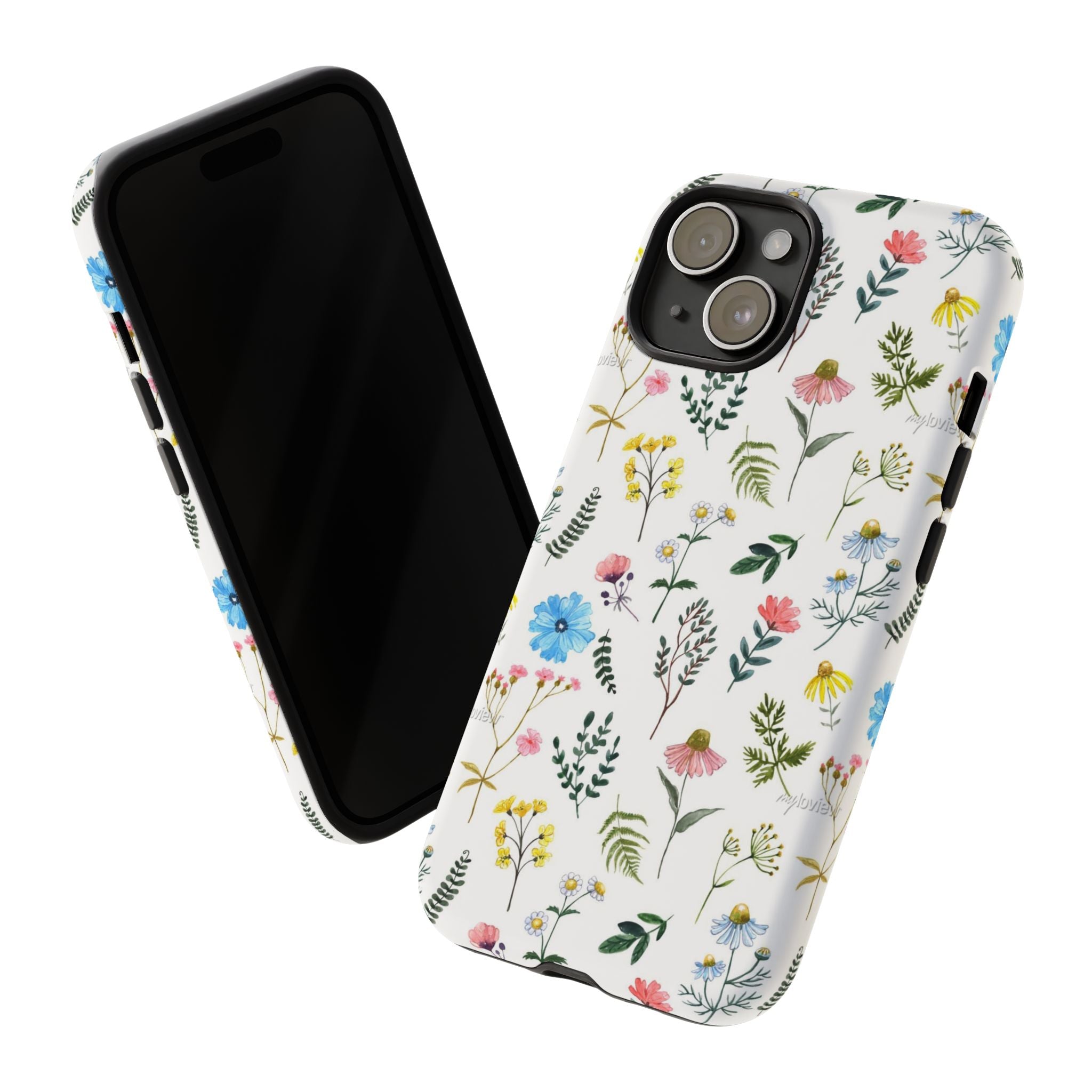 Wildflower Pattern Tough Case | Floral Phone Case, Botanical Print