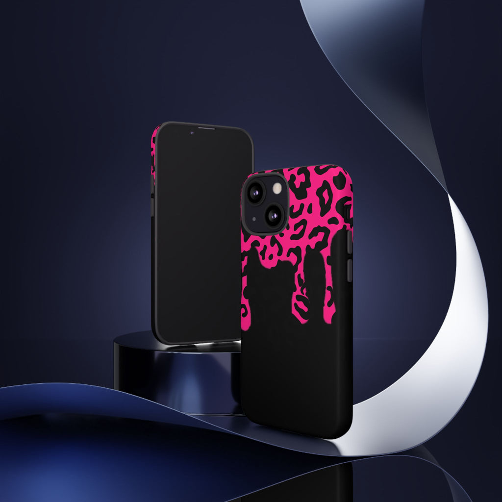 Hot Pink Leopard Drip Phone Case | Tough Case
