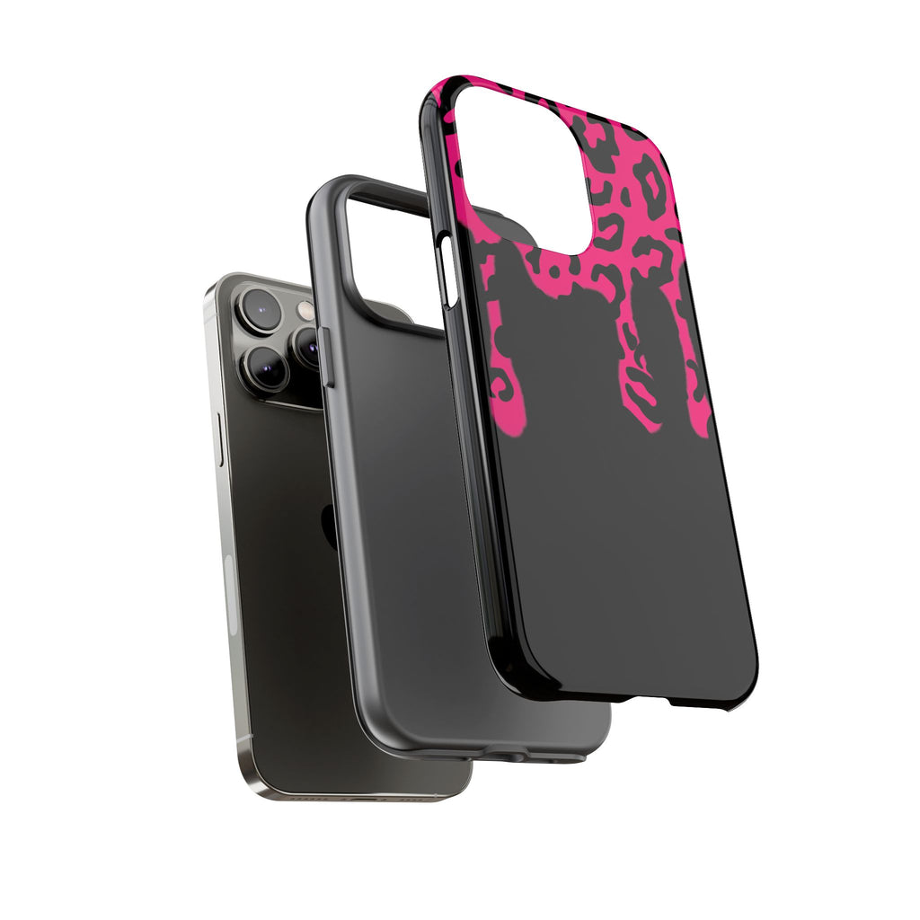Hot Pink Leopard Drip Phone Case | Tough Case