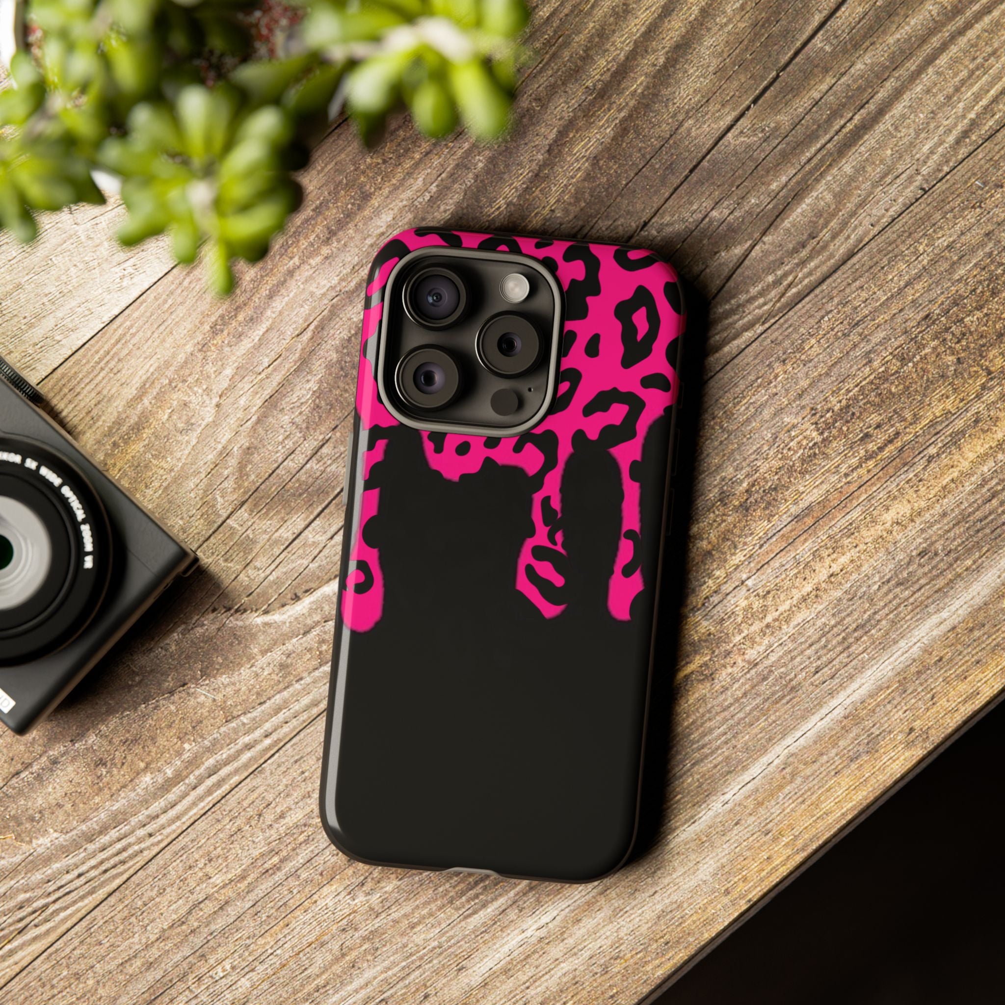Hot Pink Leopard Drip Phone Case | Tough Case
