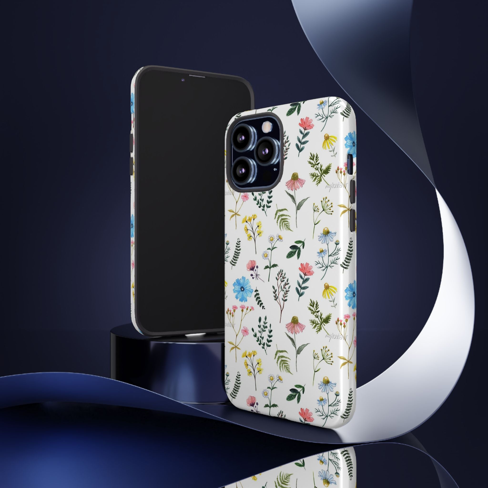 Wildflower Pattern Tough Case | Floral Phone Case, Botanical Print