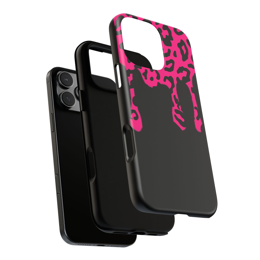 Hot Pink Leopard Drip Phone Case | Tough Case