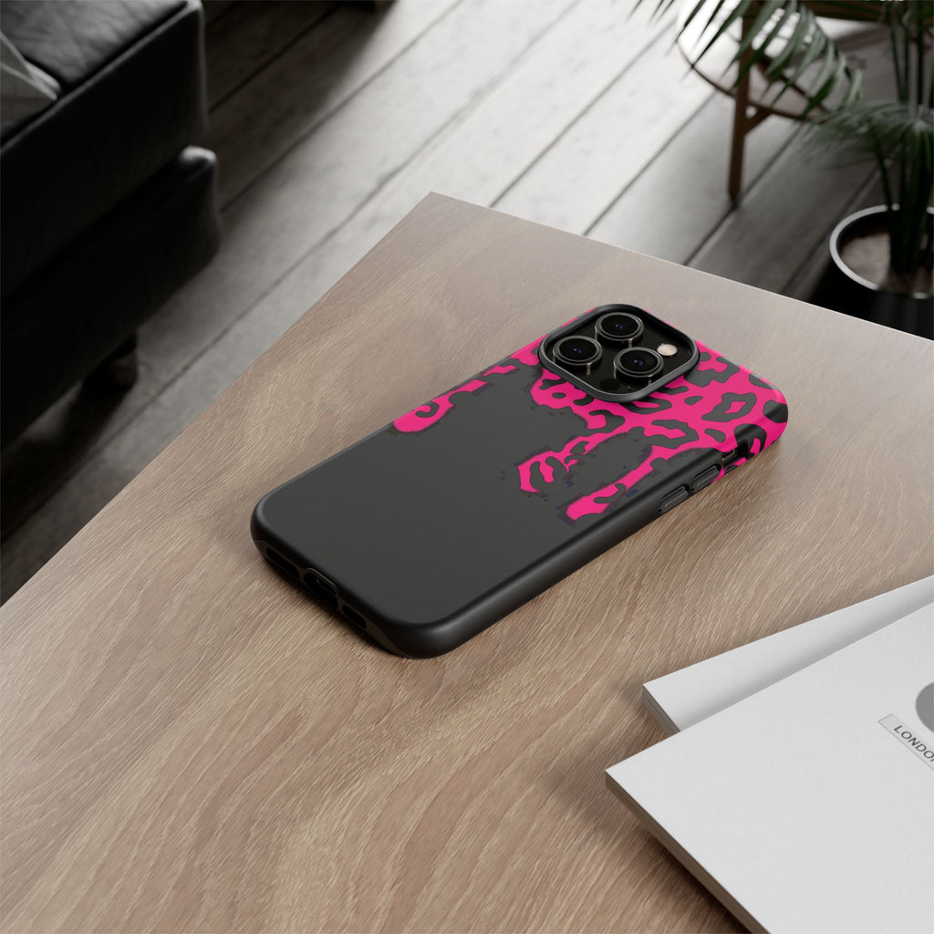 Hot Pink Leopard Drip Phone Case | Tough Case